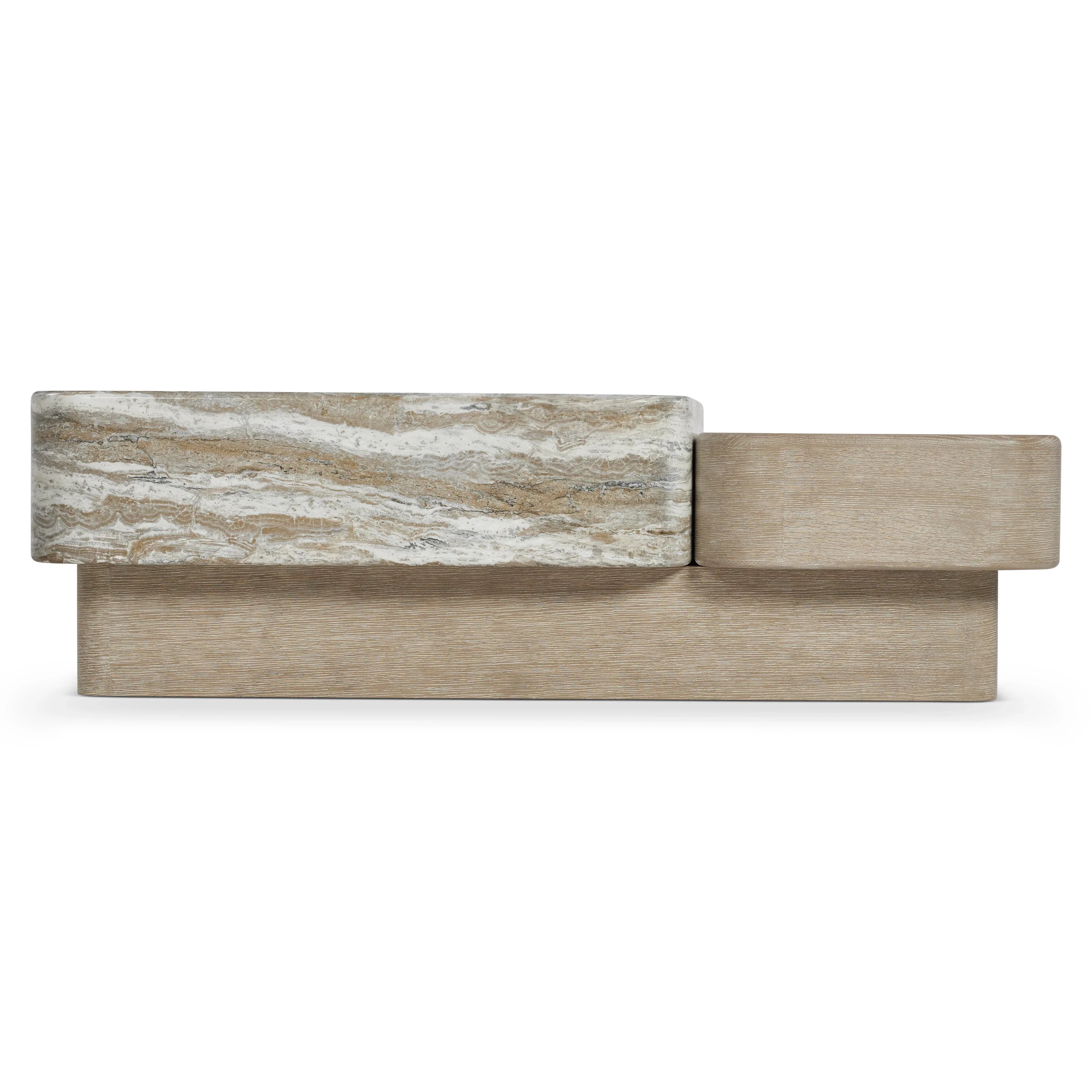 Bernhardt Arcadia Cocktail Table — Faux Stone Meets Cerused Clay Bernhardt Coffee Table