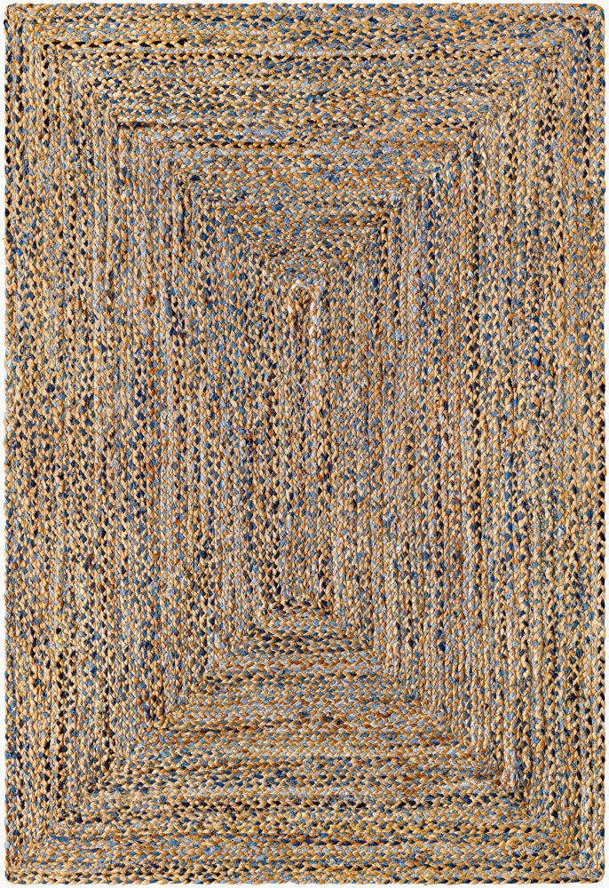 Trenzado Handmade Rug — Light Blue/Navy