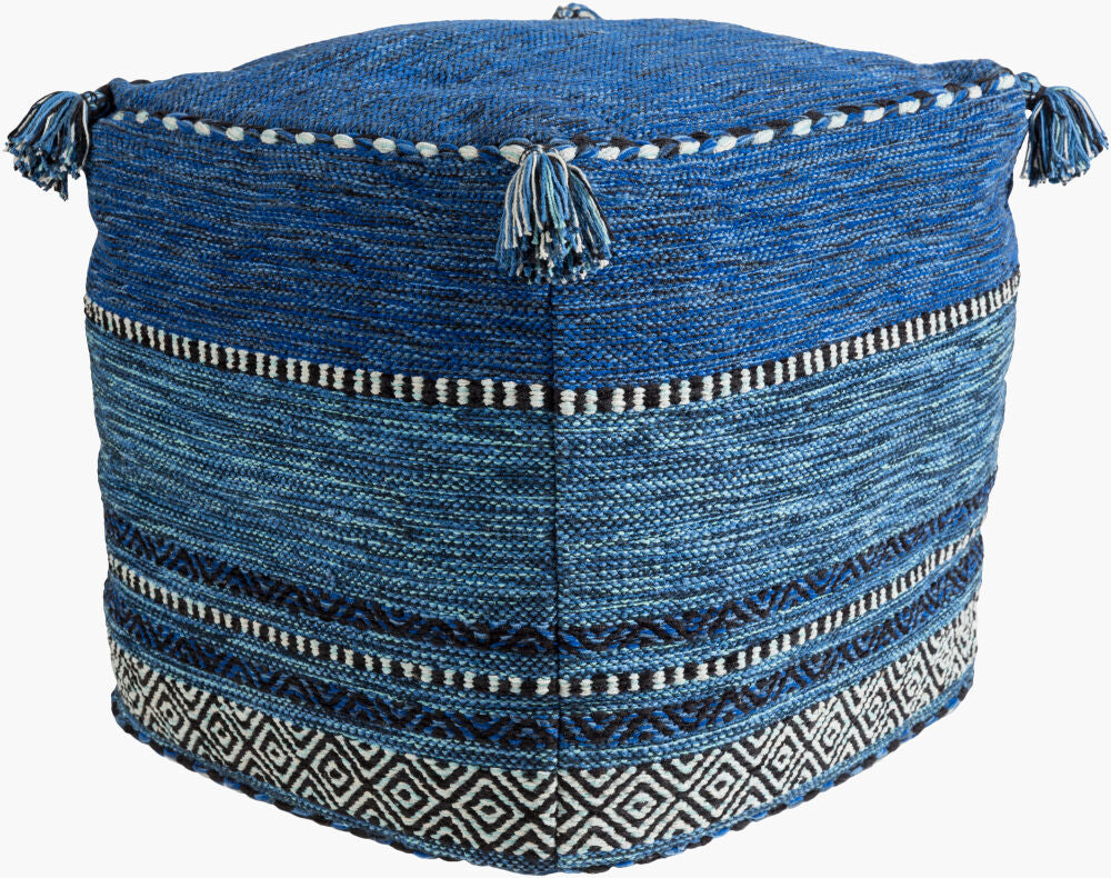 Trenza Pouf — Black/Dark Blue