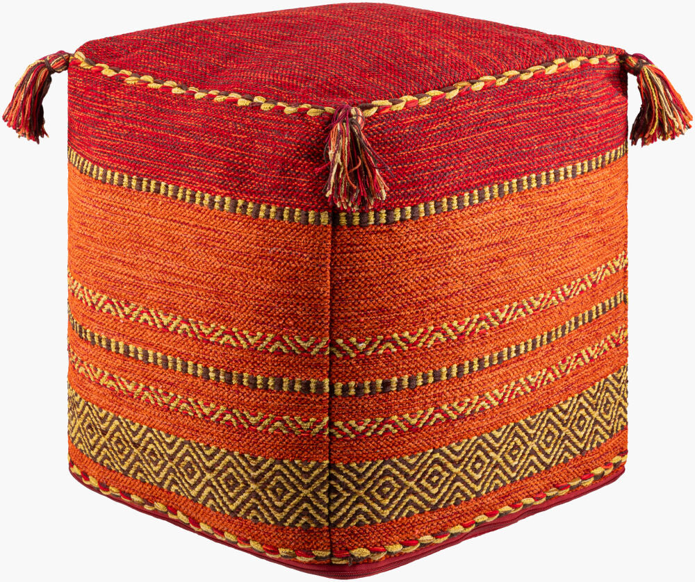Trenza Pouf — Dark Brown/Mustard