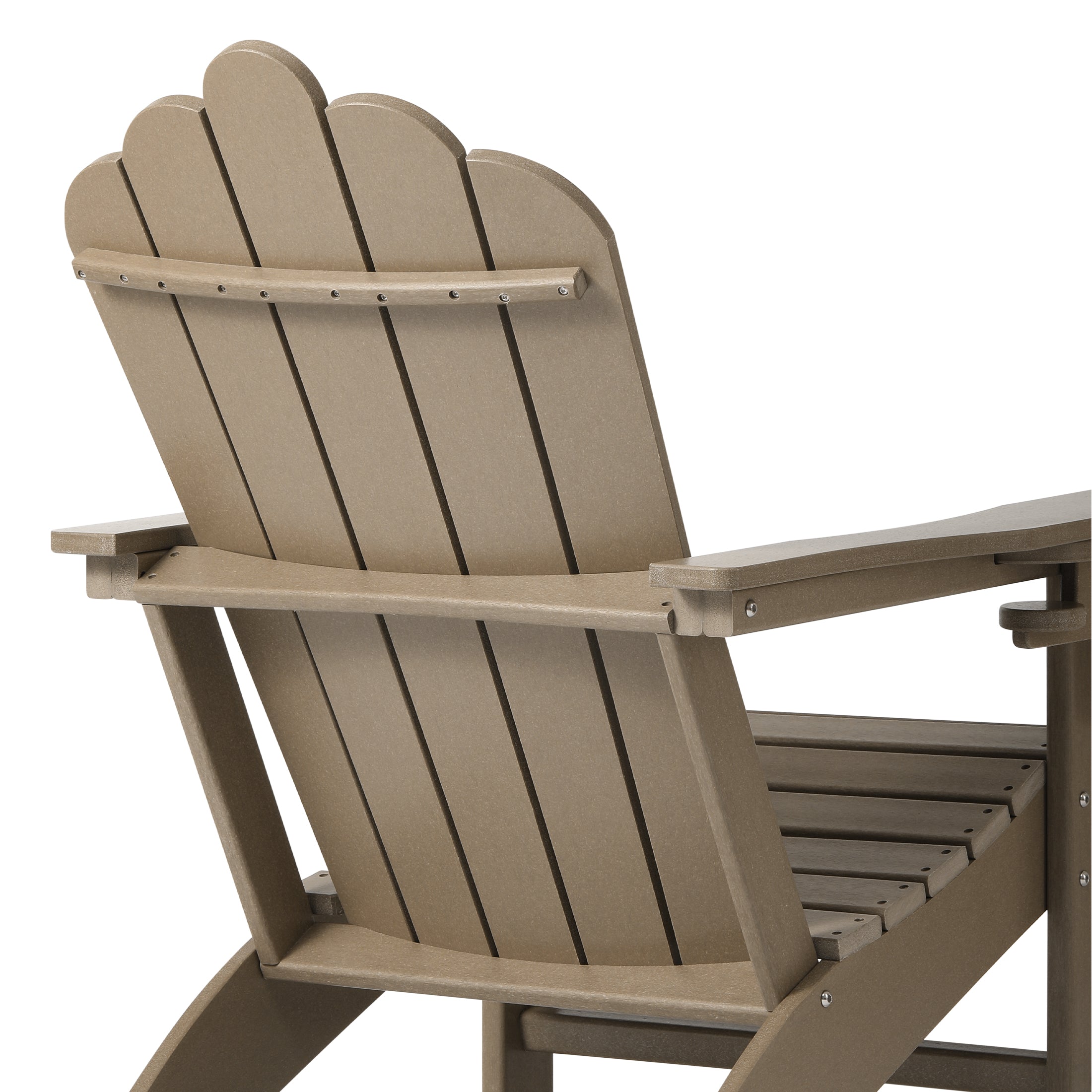 Tahoe All-Weather Outdoor Poly Adirondack Chair with Retractable Cup Holder Seahawk Designs Adirondack Chairs