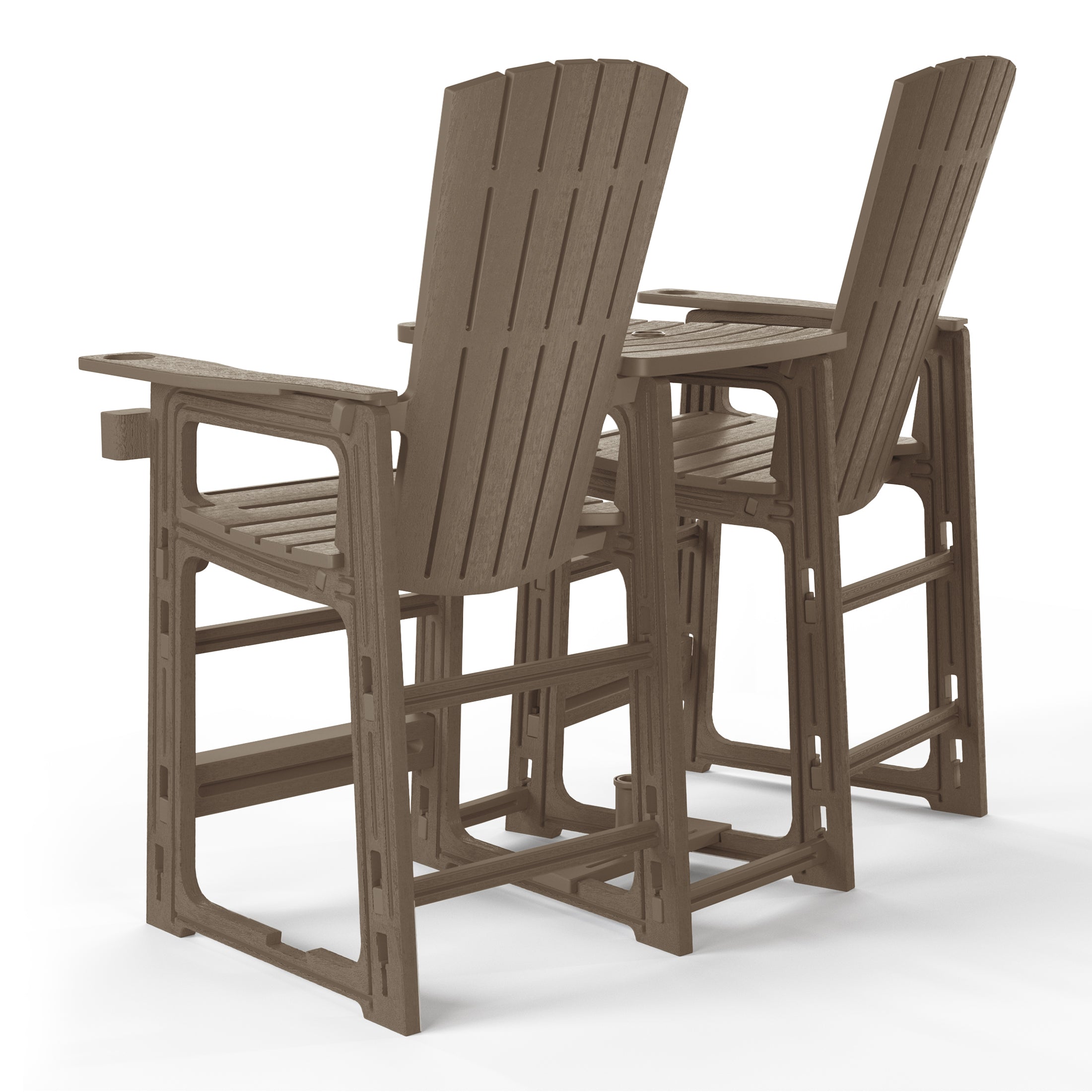 Snap’n Lock Adirondack Balcony Two-Chair Set with Connecting Wedge Table (No Tools or Hardware Required) Seahawk Designs Patio Chairs