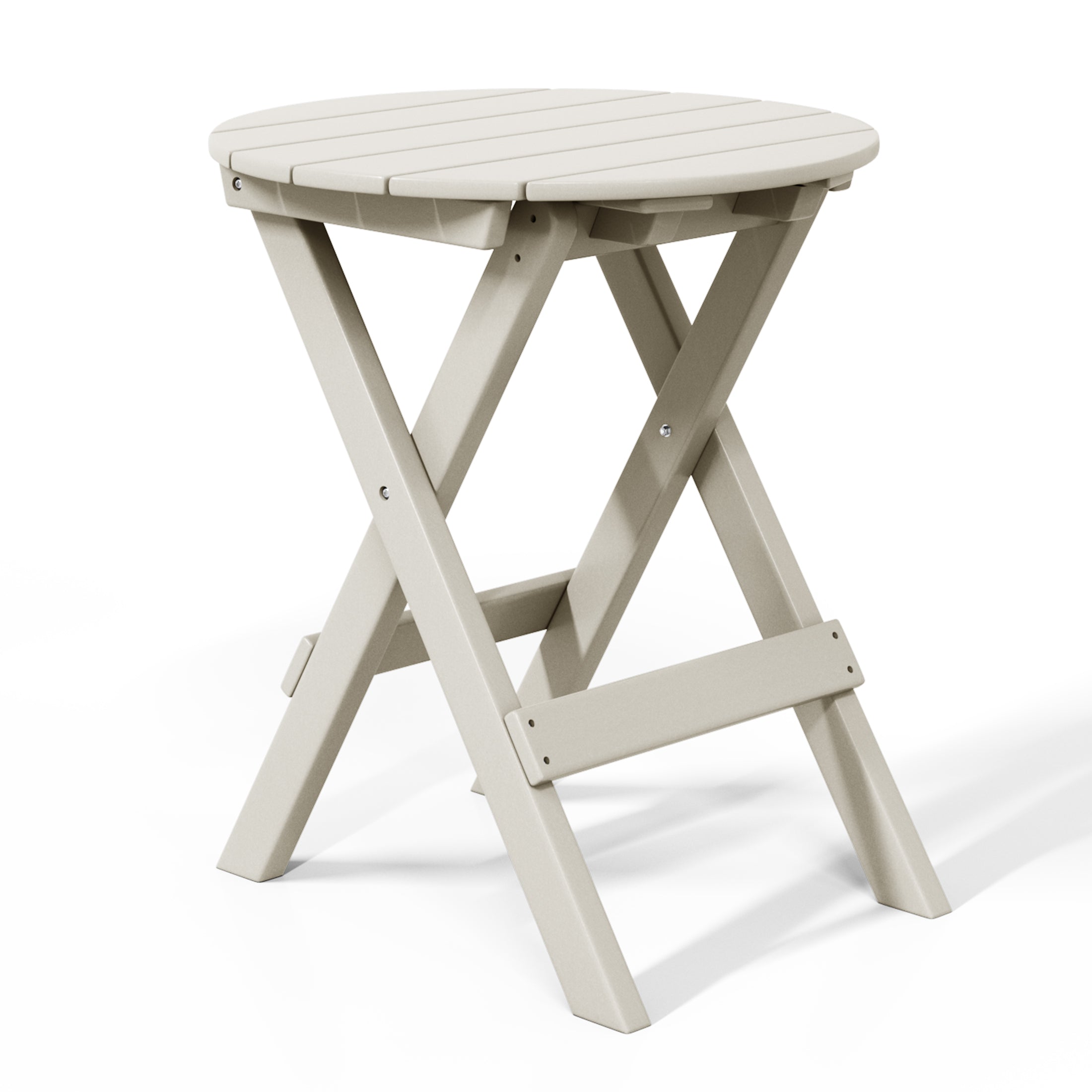 Tuscany All-Weather Outdoor Patio Round Folding Dining Table (24" Top) Sand Seahawk Designs Patio Dining Tables