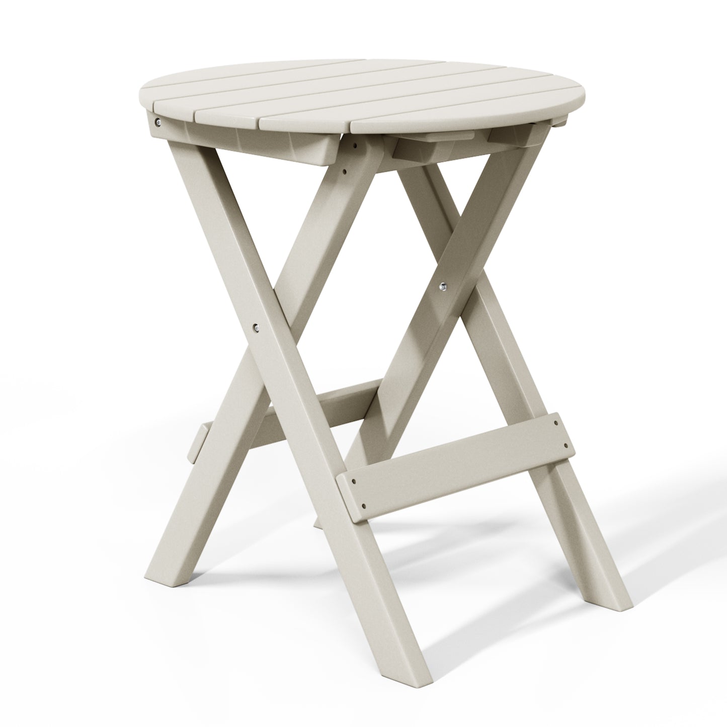 Tuscany All-Weather Outdoor Patio Round Folding Dining Table (24" Top) Sand Seahawk Designs Patio Dining Tables