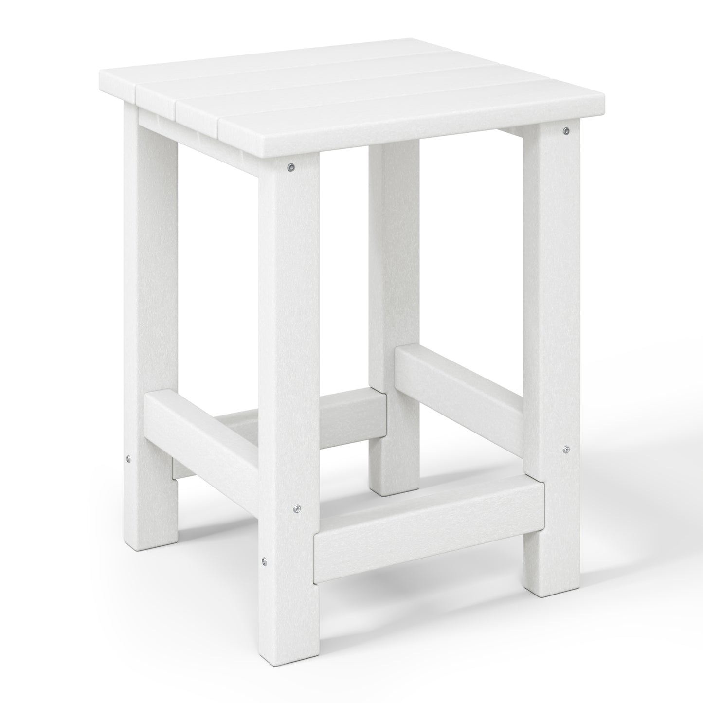Tiny Terraces Kids' All-Weather Outdoor Side Table (12" Top) White Seahawk Designs Kids Patio Side Tables
