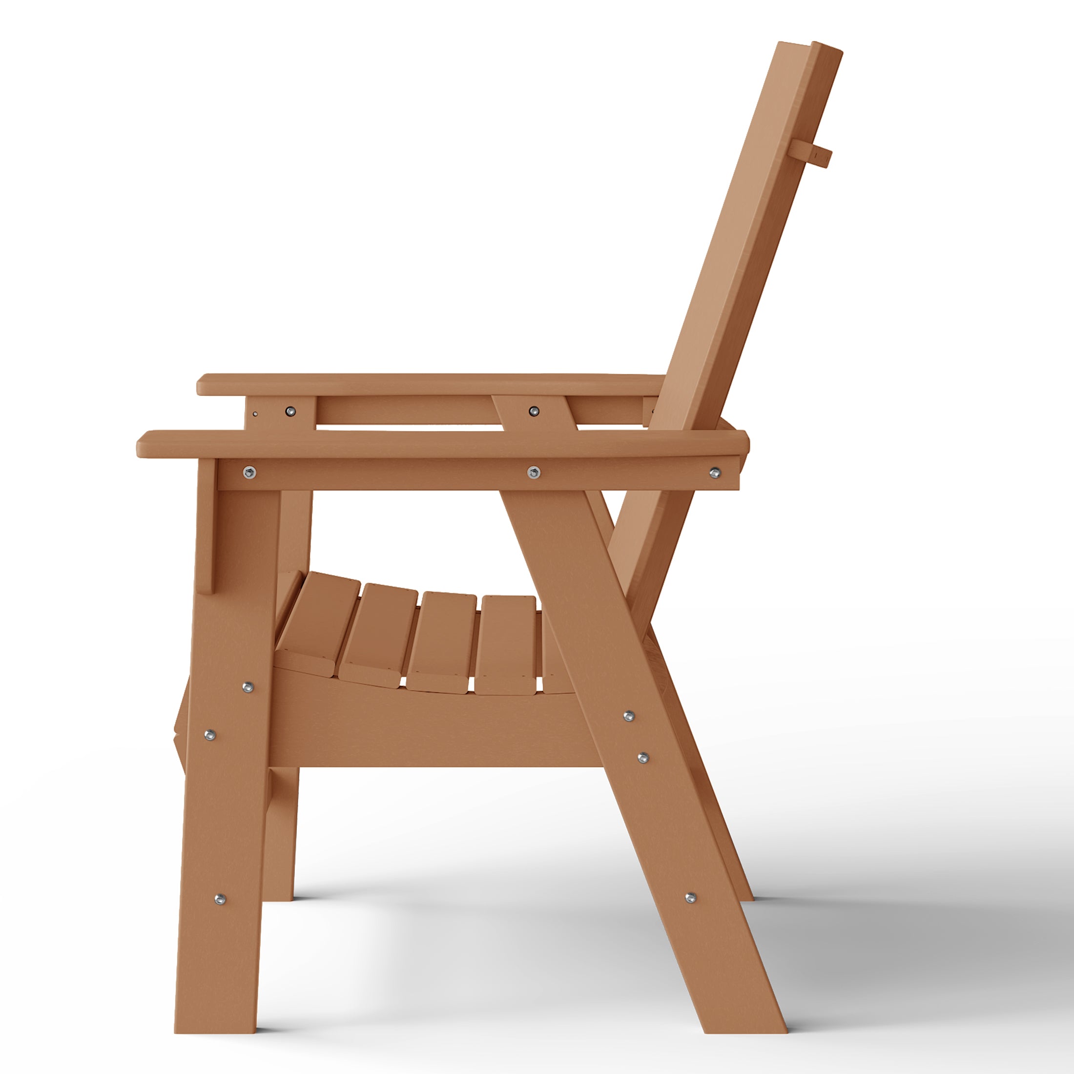 Malibu Modern All-Weather Outdoor Contoured Adirondack Dining Chair Seahawk Designs Patio Dining Chairs