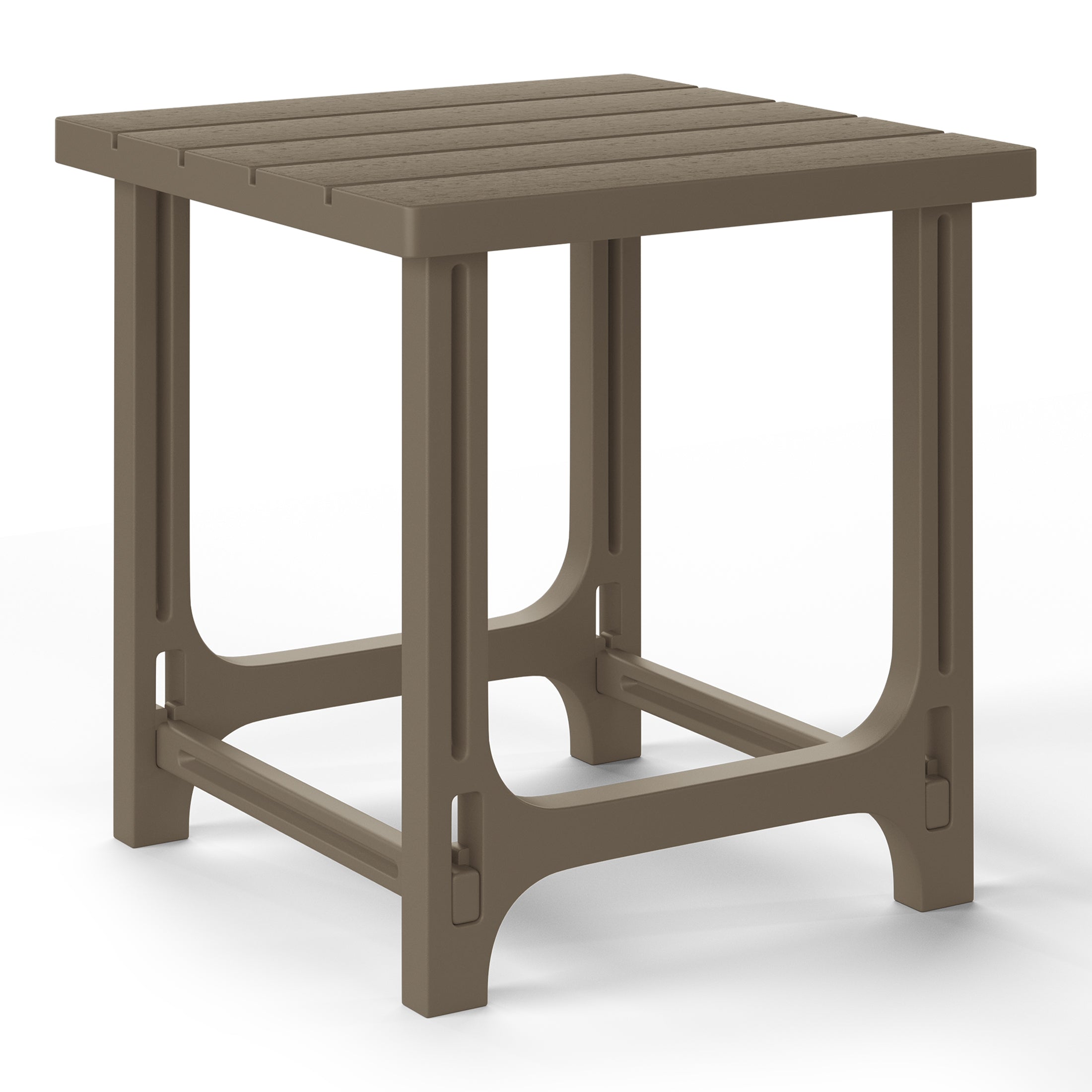 Snap’n Lock 18" Side Table (No Tools or Hardware Required) Weathered Wood Seahawk Designs Patio Side Tables