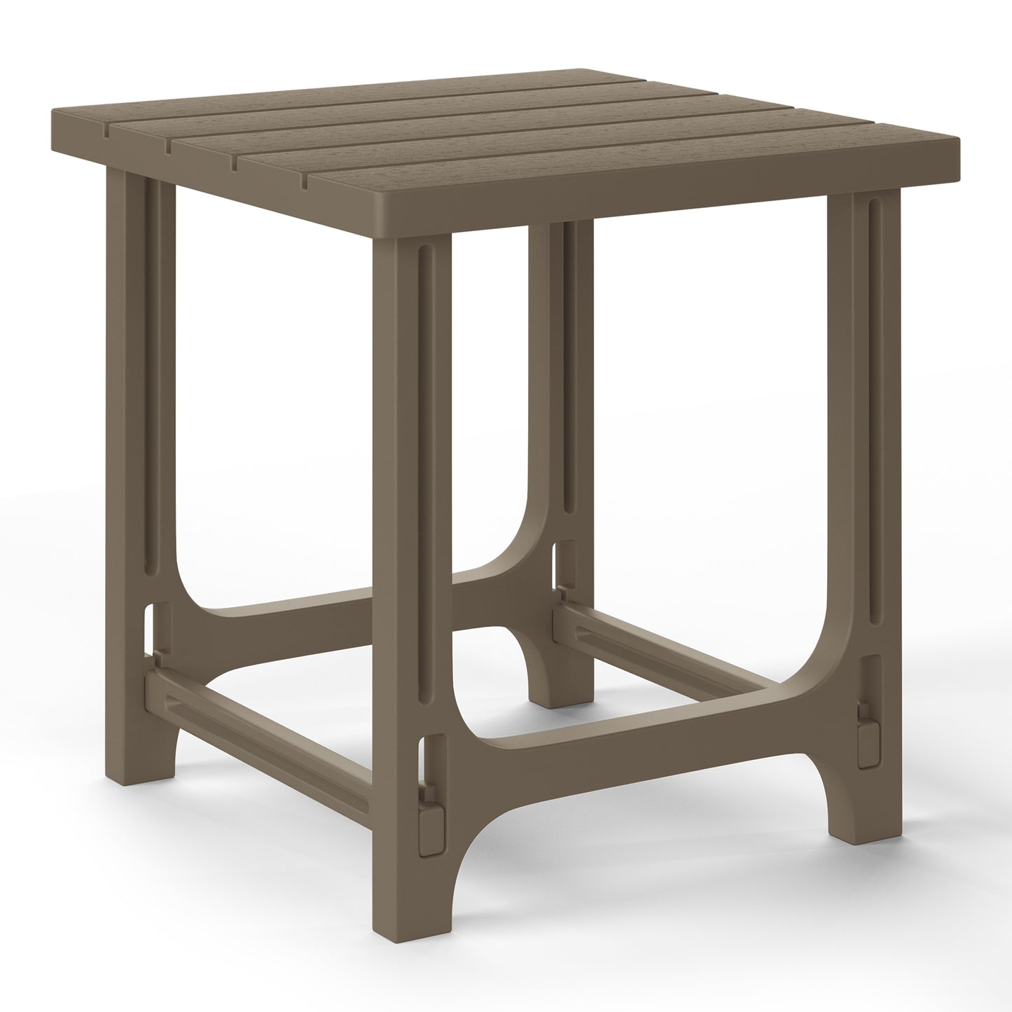 Snap’n Lock 18" Side Table (No Tools or Hardware Required) Weathered Wood Seahawk Designs Patio Side Tables