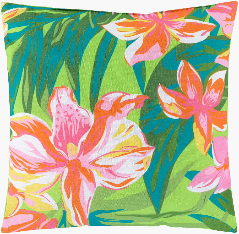 Ulani Accent Pillow — Emerald/Light Green
