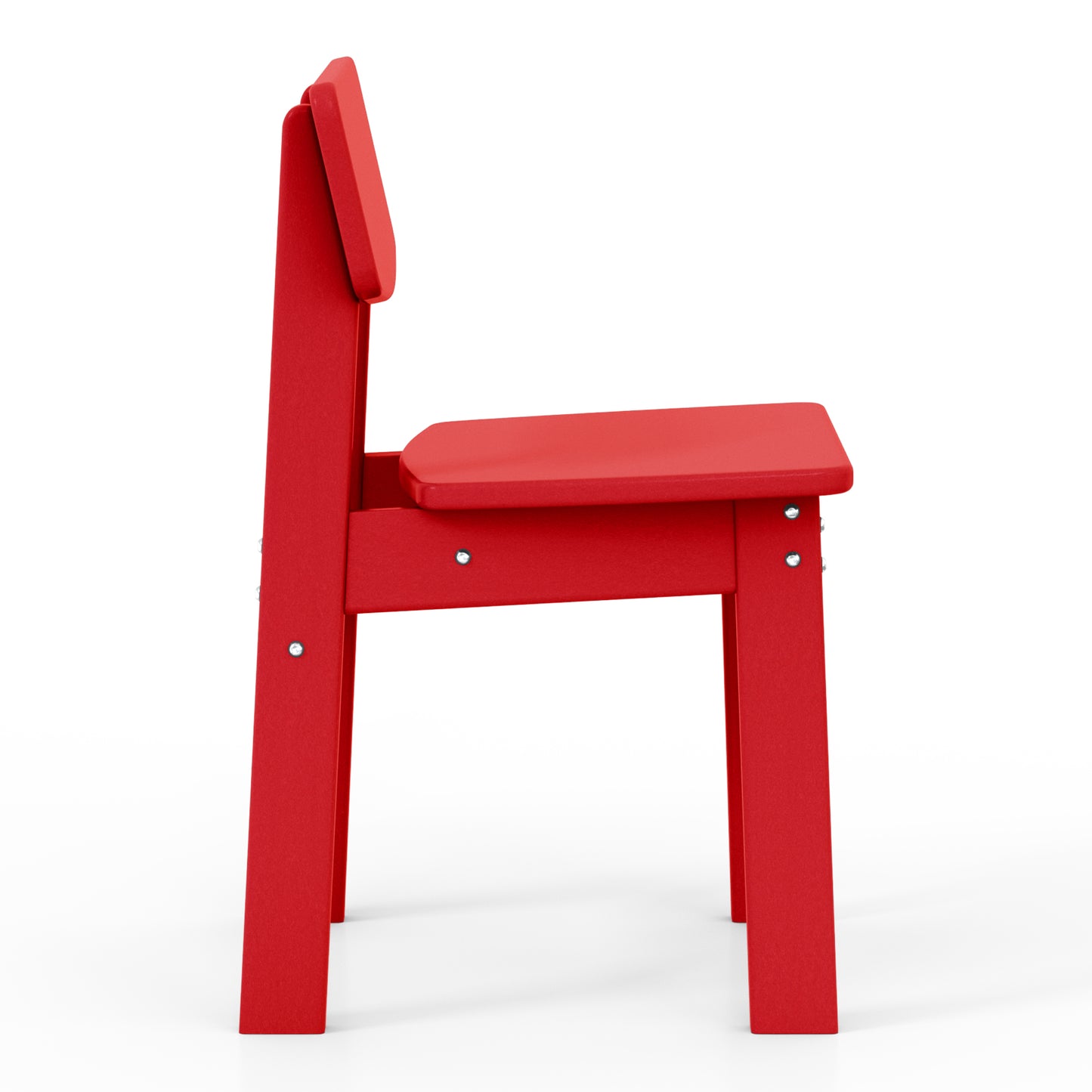 Tiny Terraces Essentials Kids' All-Weather Outdoor Dining Chair (Set of 2) Red Seahawk Designs Kids Patio Dining Chairs