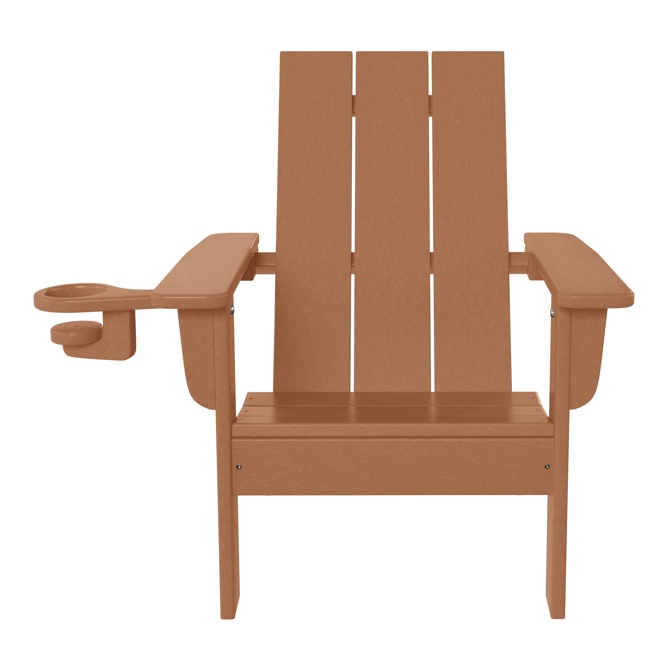 Tiny Terraces Kids Adirondack Chair with Cup Holder (Set of 2) Teak Seahawk Designs Kids Adirondack Chairs