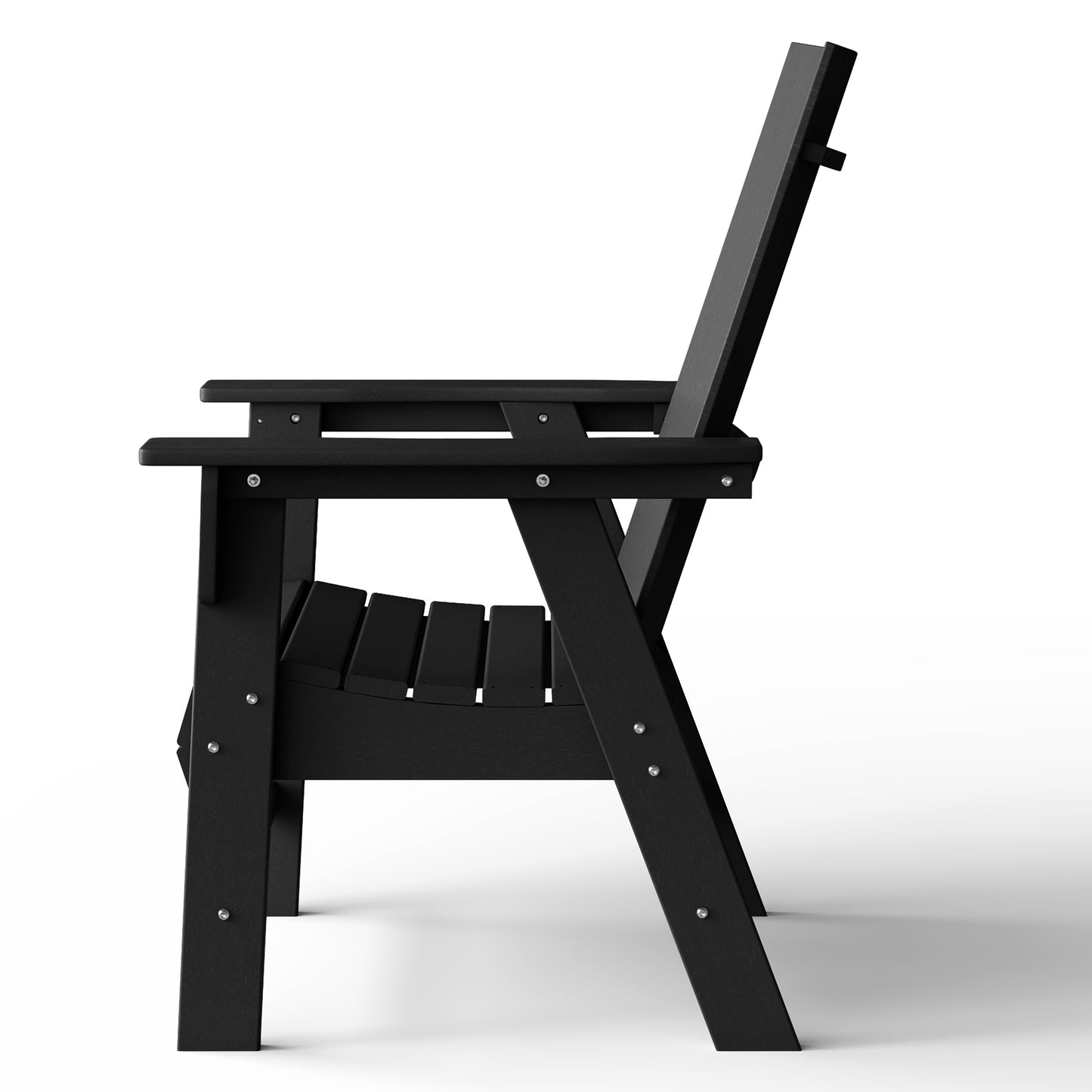 Malibu Modern All-Weather Outdoor Contoured Adirondack Dining Chair Seahawk Designs Patio Dining Chairs