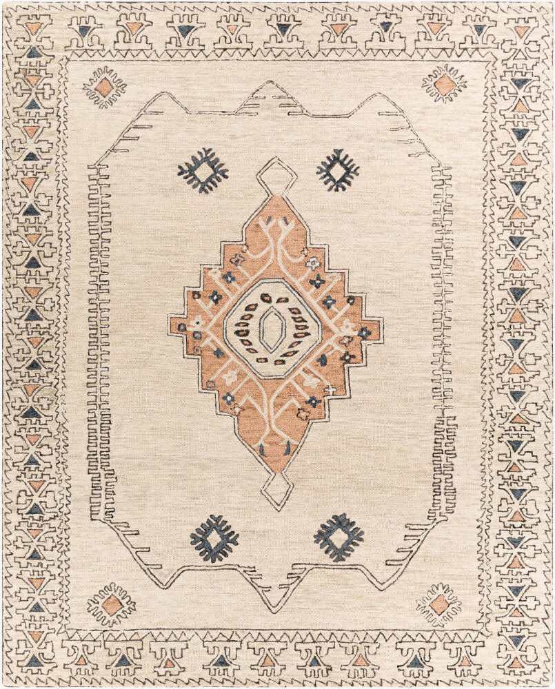 Urfa Handmade Rug — Charcoal/Deep Teal