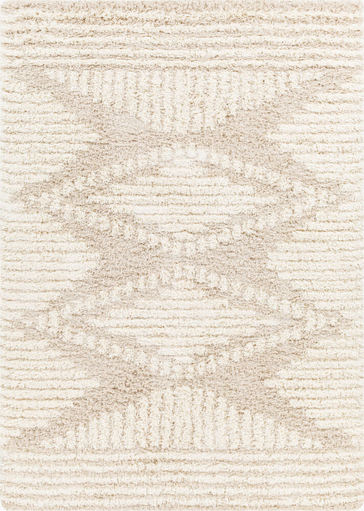 Urban Shag Machine Woven Rug — Beige/Ivory