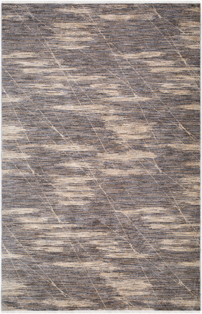 Usonia Machine Woven Rug — Brown/Dark Blue
