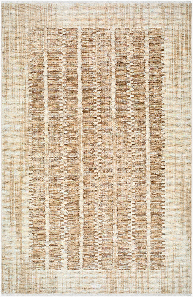 Usonia Machine Woven Rug — Brown/White