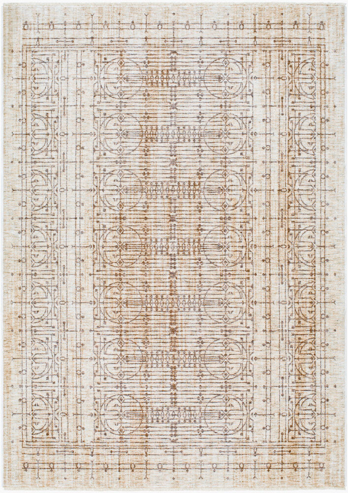 Usonia Machine Woven Rug — Brown/Gray