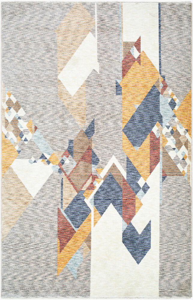 Usonia Machine Woven Rug — Brown/Burnt Orange