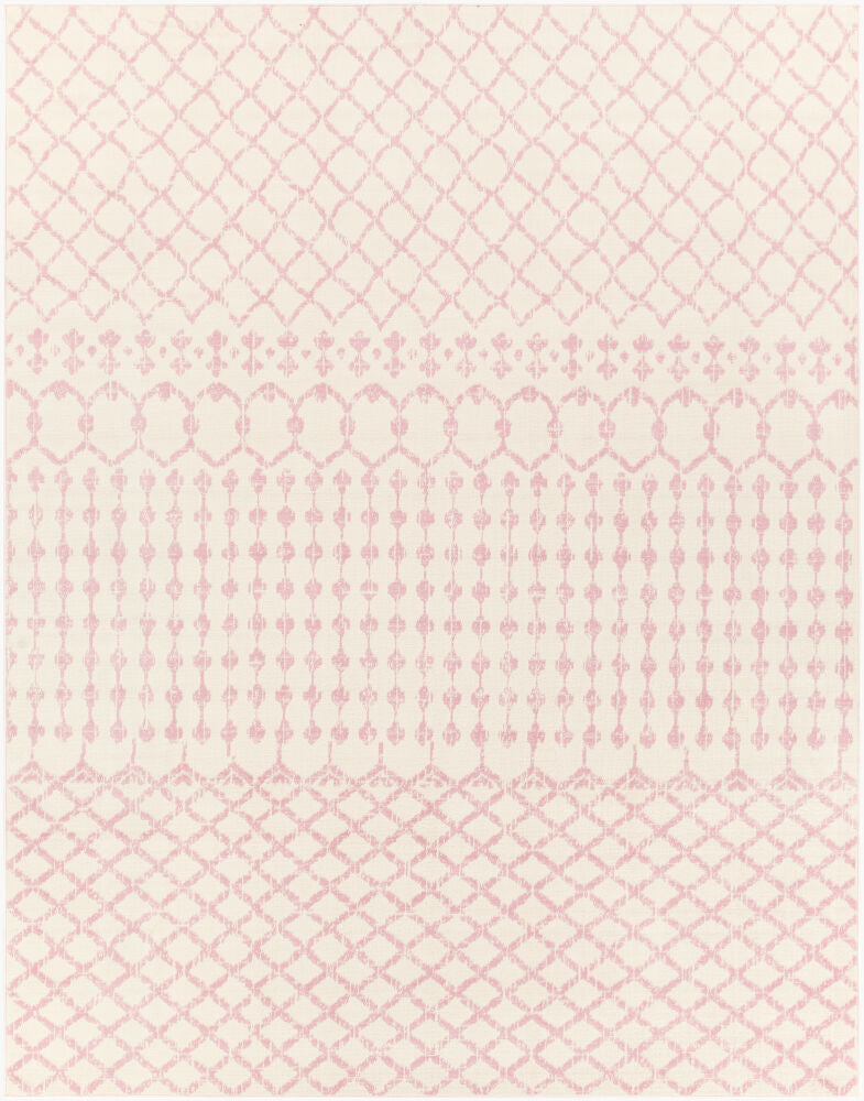 Ustad Machine Woven Rug — Cream/Dusty Pink
