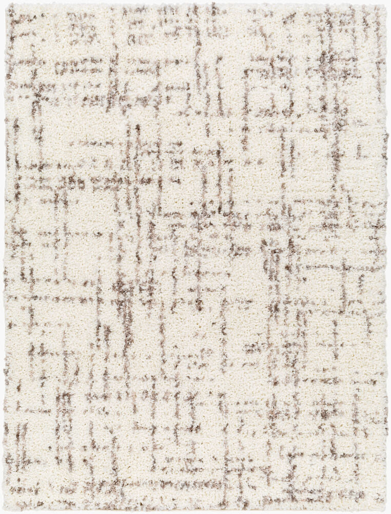 Ultra Shag Machine Woven Rug — Gray/White