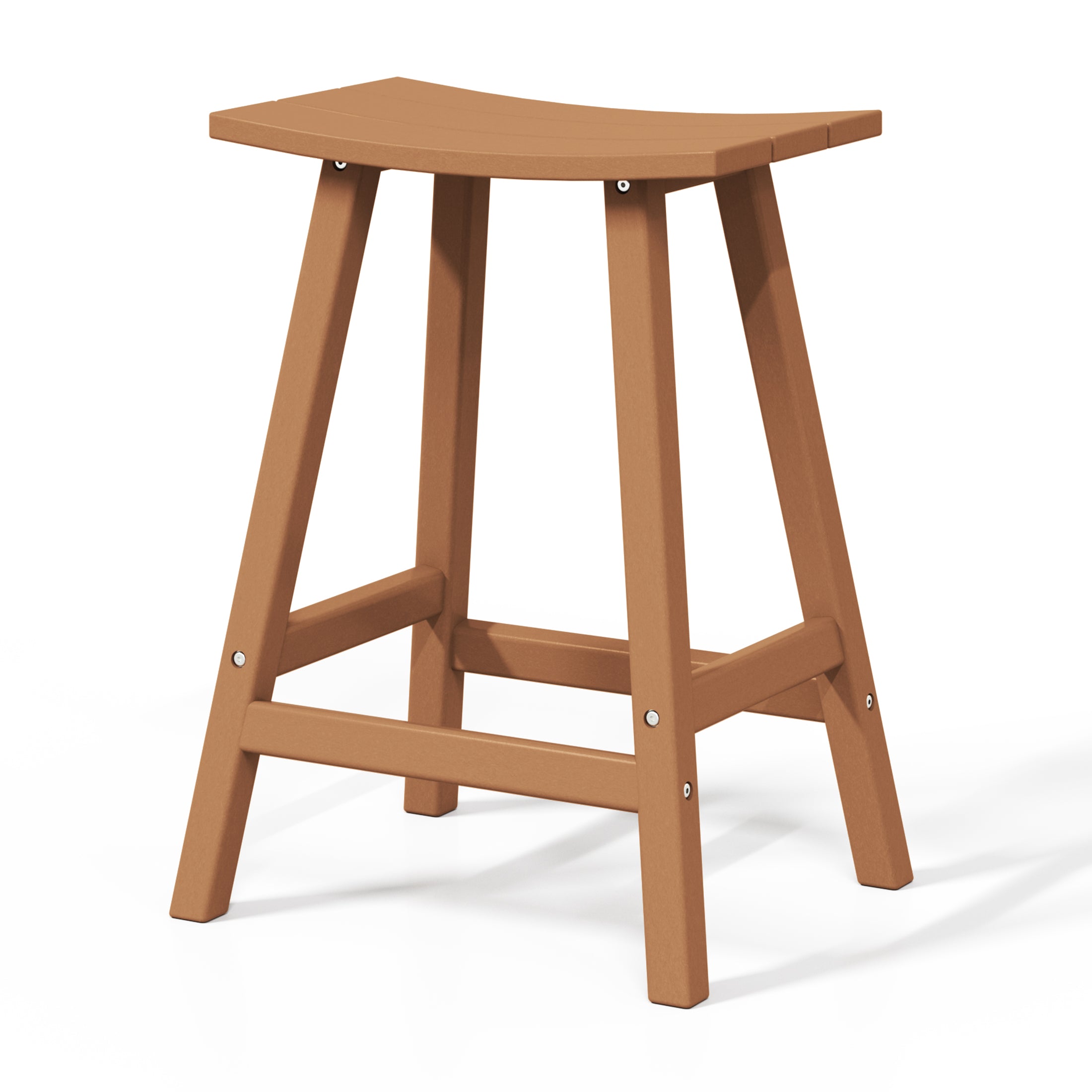 Stockholm All-Weather Outdoor Saddle Counter Stool (24" Height) Seahawk Designs Patio Bar & Counter Stools