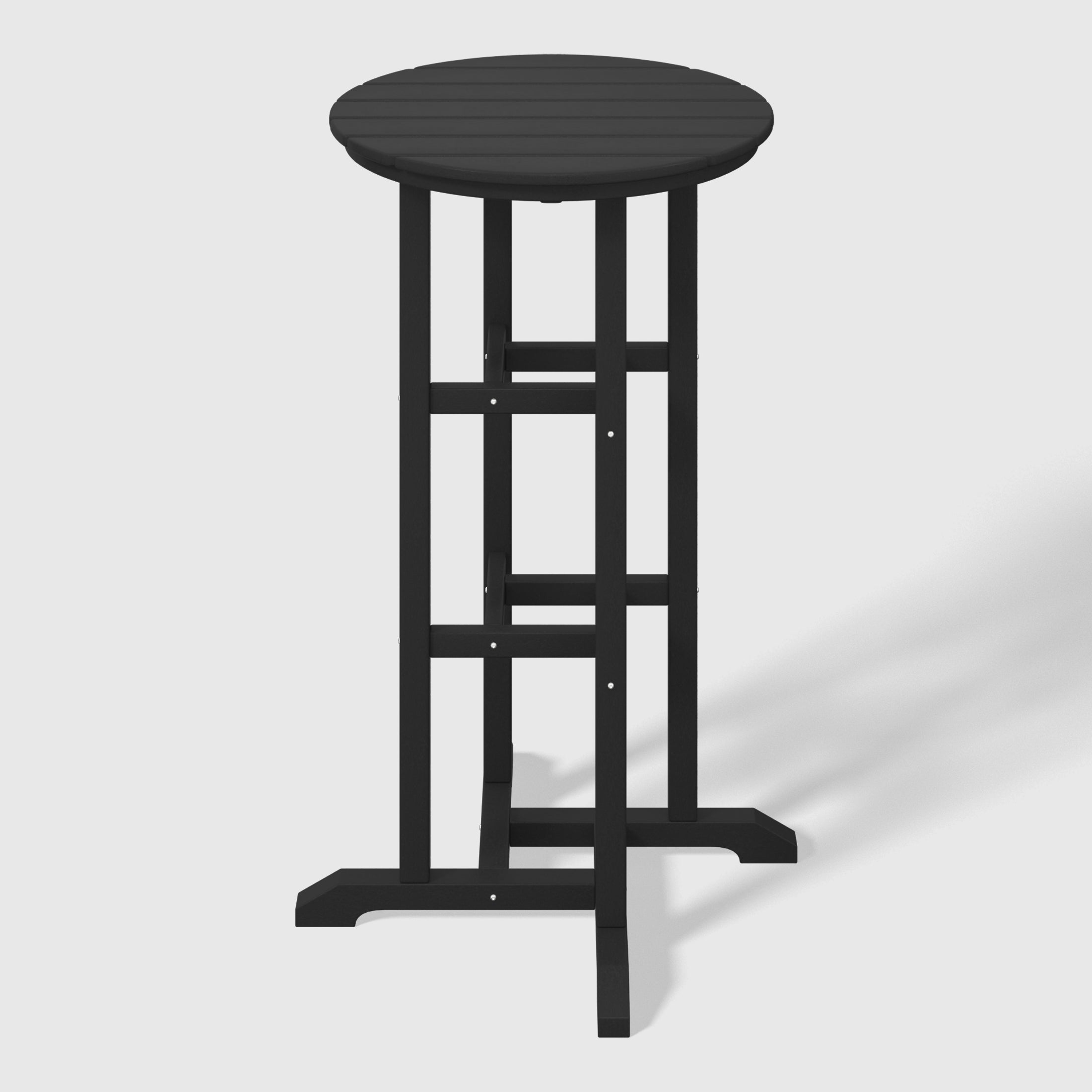 Stockholm All-Weather Outdoor Round Bar Bistro Table (42" Height) Black Seahawk Designs Patio Bar Tables