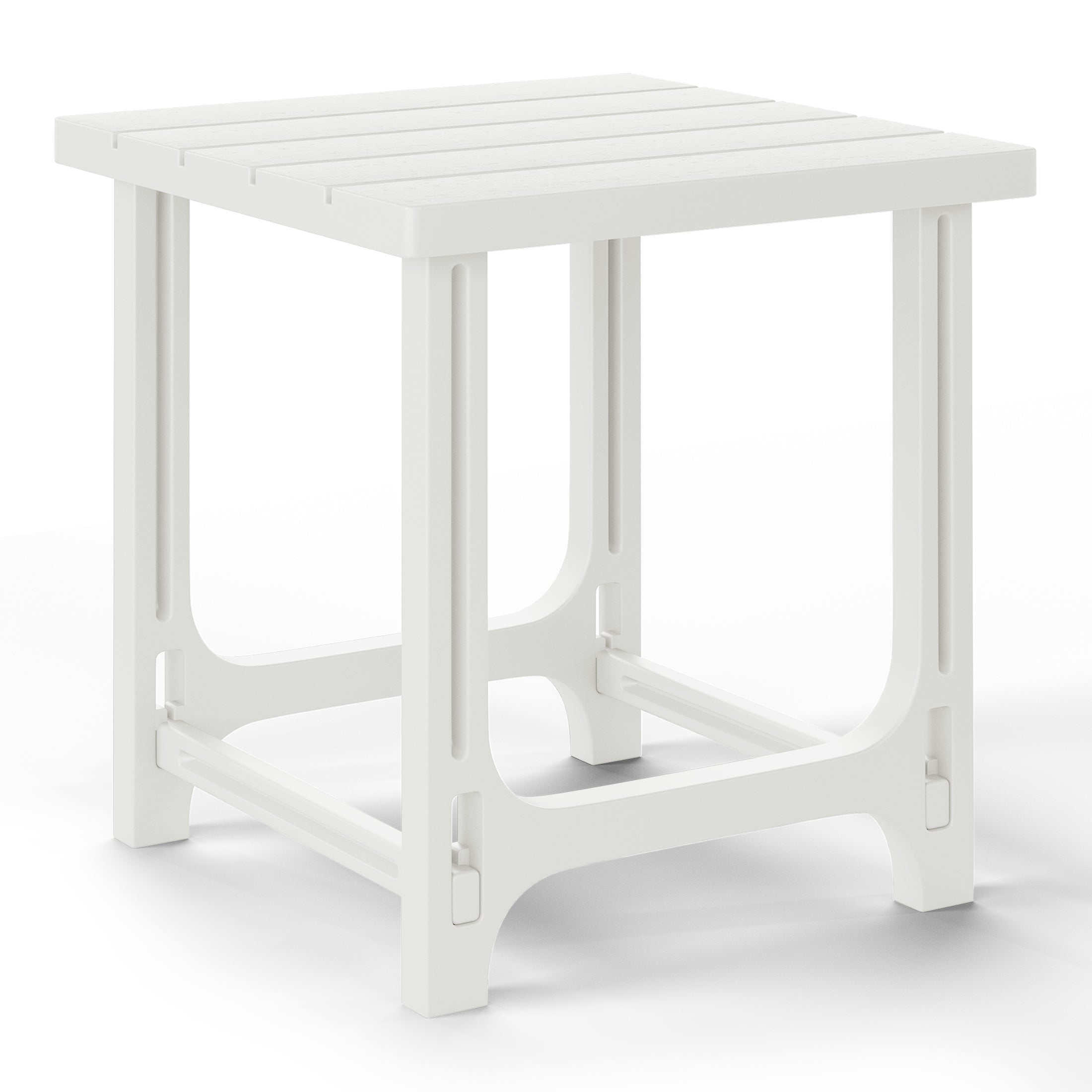 Snap’n Lock 18" Side Table (No Tools or Hardware Required) White Seahawk Designs Patio Side Tables