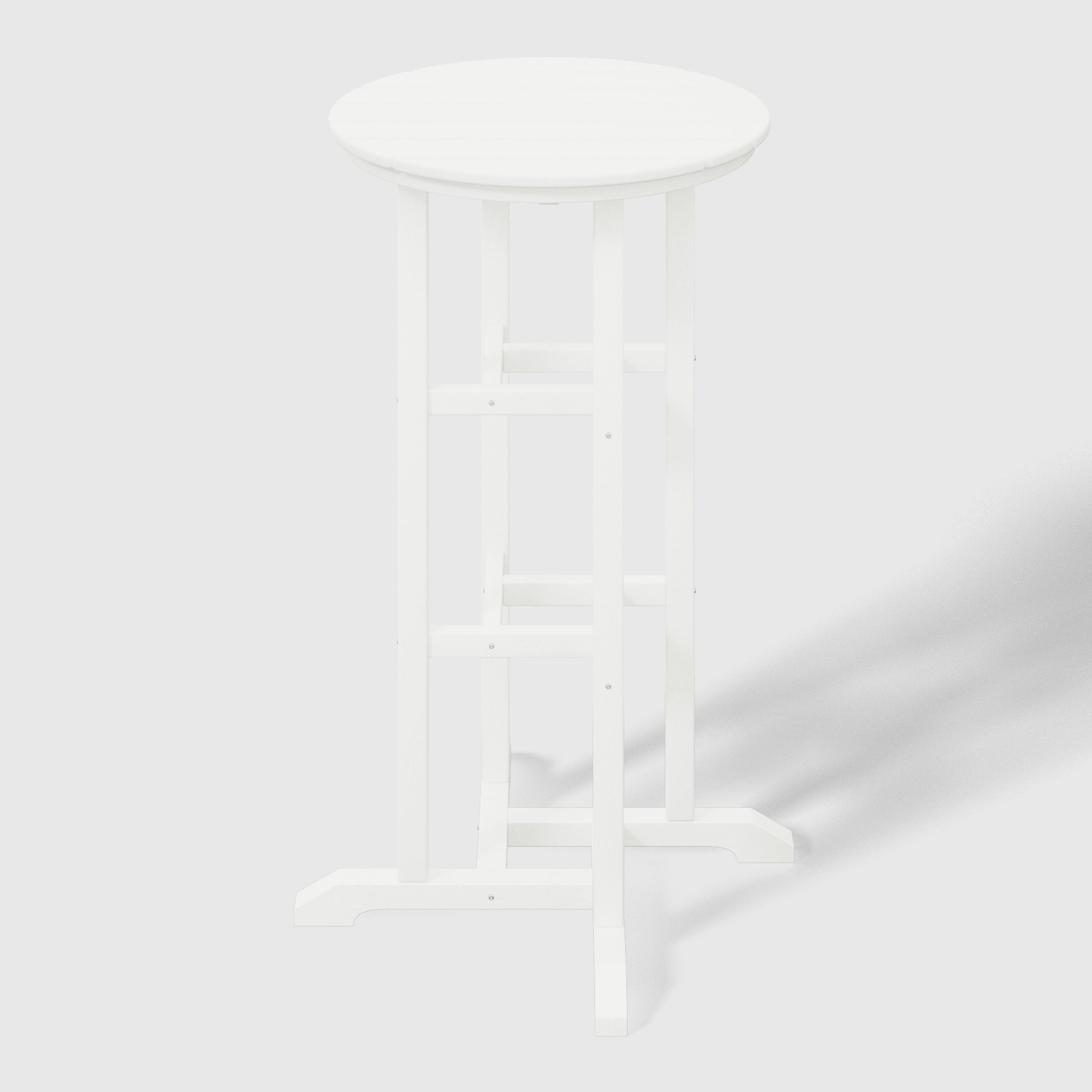 Stockholm All-Weather Outdoor Round Bar Bistro Table (42" Height) White Seahawk Designs Patio Bar Tables
