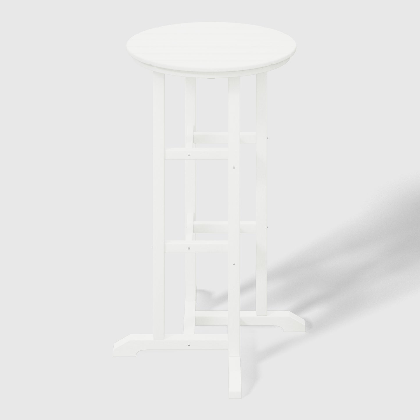 Stockholm All-Weather Outdoor Round Bar Bistro Table (42" Height) White Seahawk Designs Patio Bar Tables