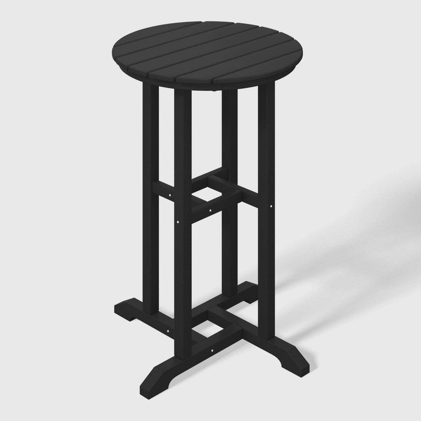 Stockholm All-Weather Outdoor Round Counter Bistro Table (37" Height) Black Seahawk Designs Patio Bar Tables
