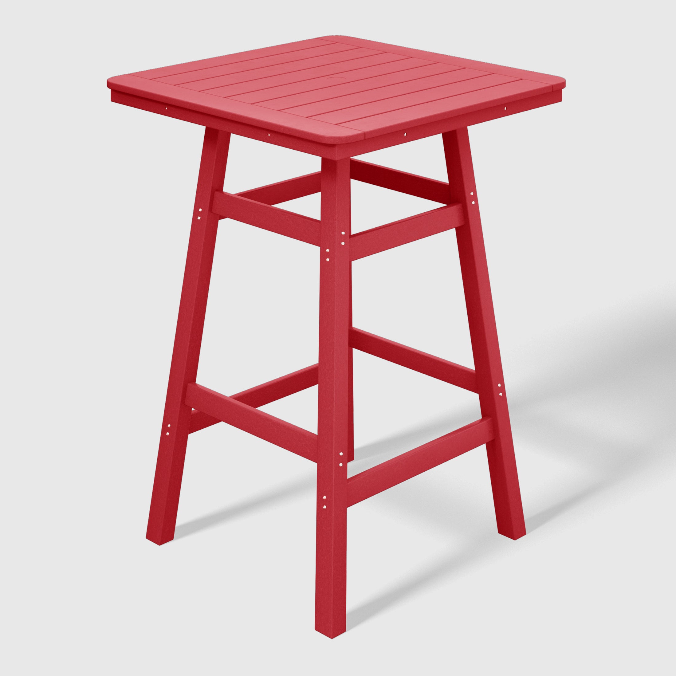 Stockholm All-Weather Outdoor 30" Square Bar Table (42" Height) Red Seahawk Designs Patio Bar Tables