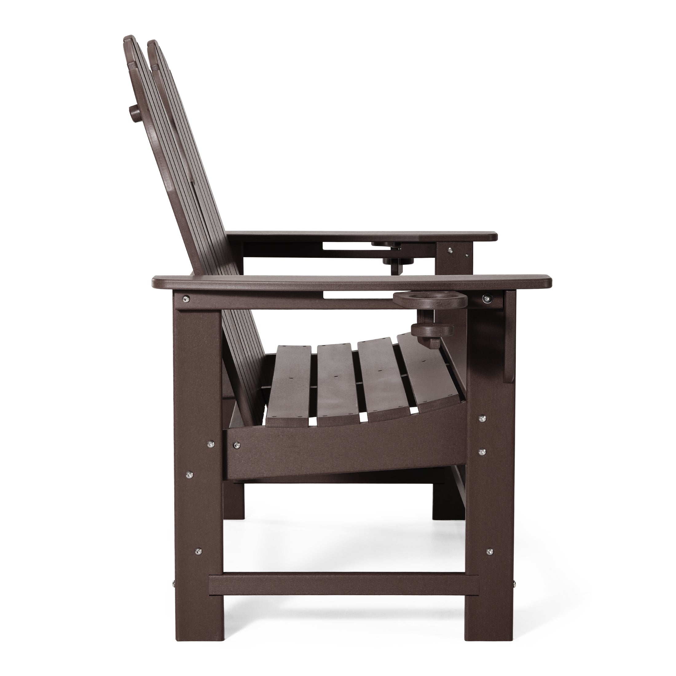 Magnolia Adirondack 49" Bench Dark Brown Seahawk Designs Patio Benches