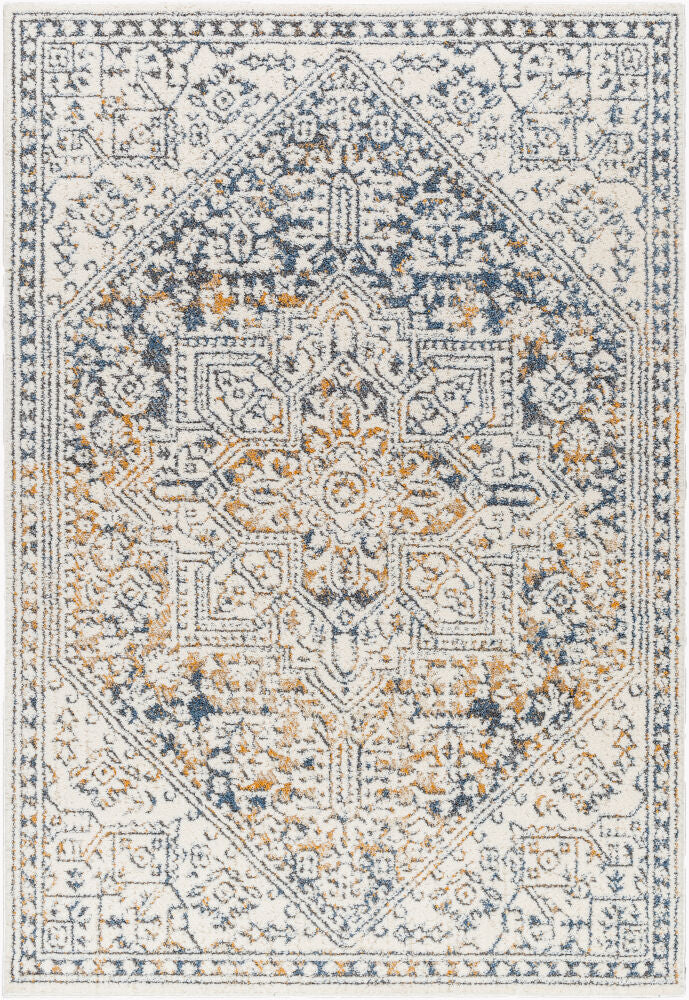 Valet Machine Woven Rug — Beige/Blue
