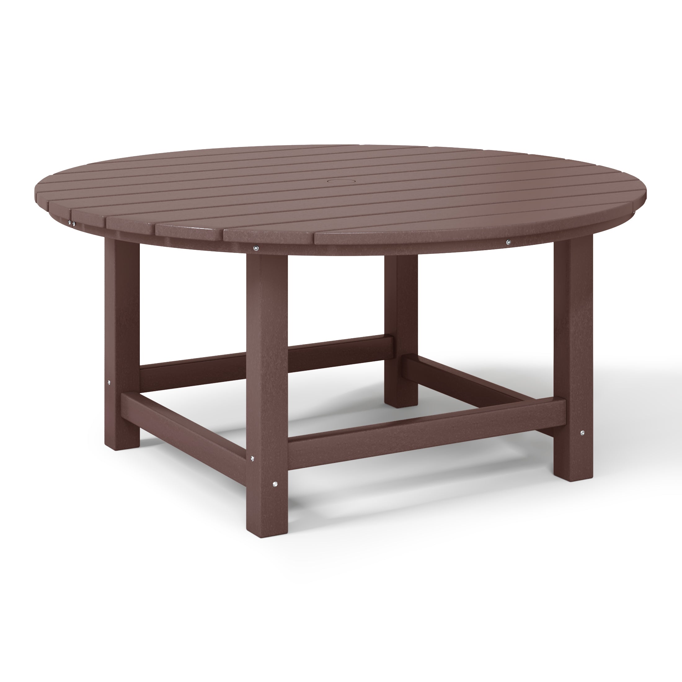 Chatham All-Weather Outdoor Round Coffee Table (38" Top) Dark Brown Seahawk Designs Patio Coffee Tables