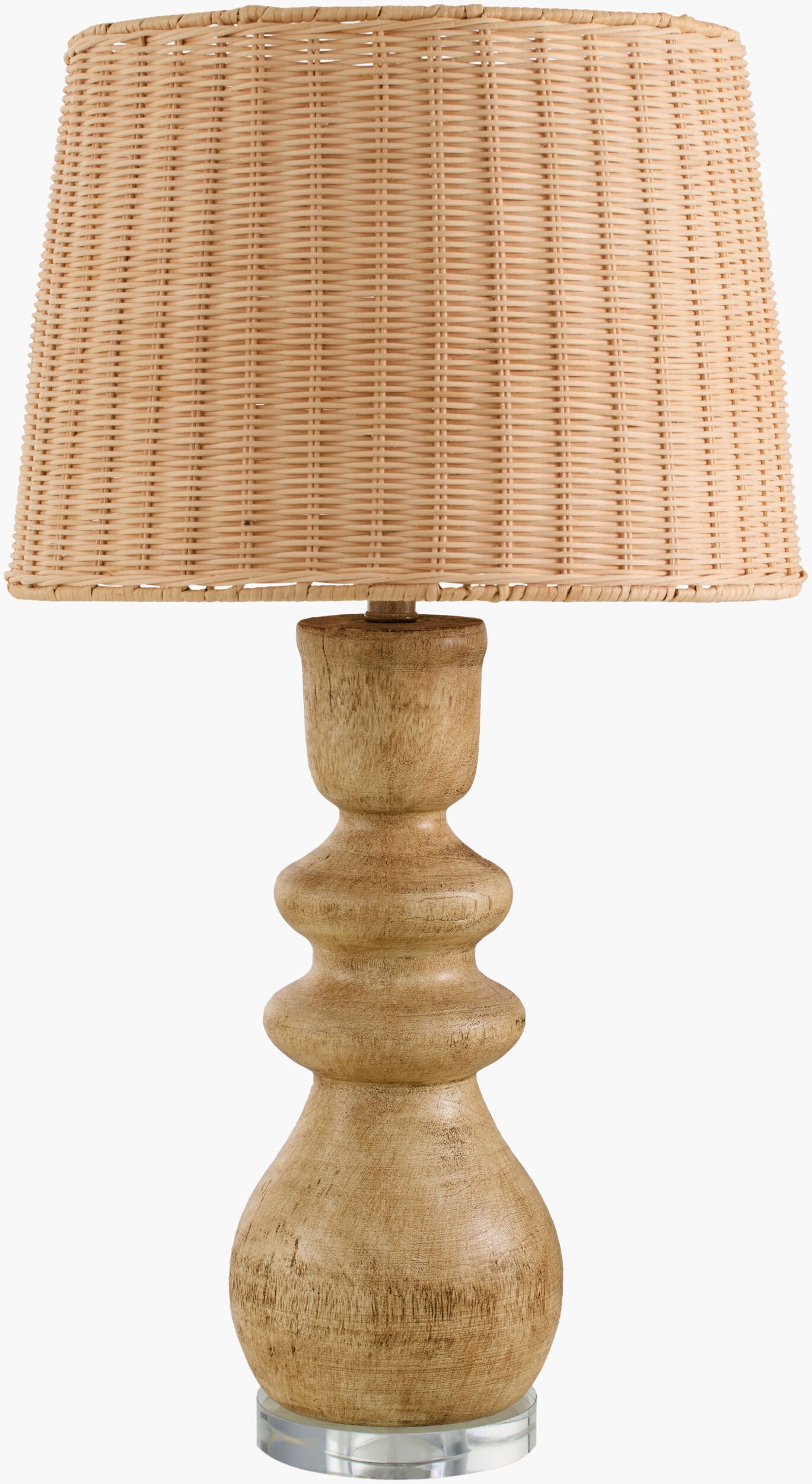 Vedruna Accent Table Lamp — Clear/Light Gray