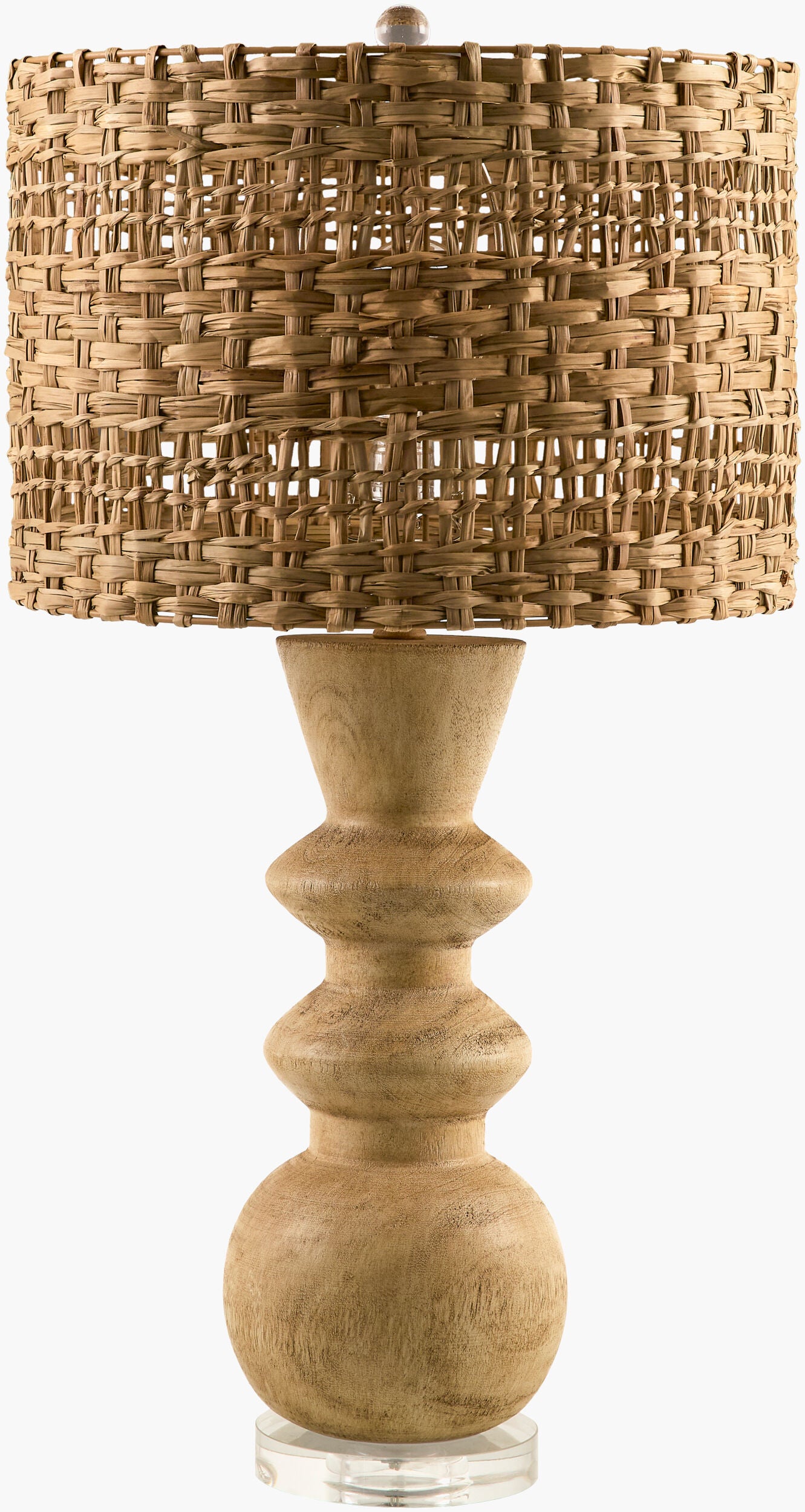 Vedruna Accent Table Lamp — Clear/Ivory