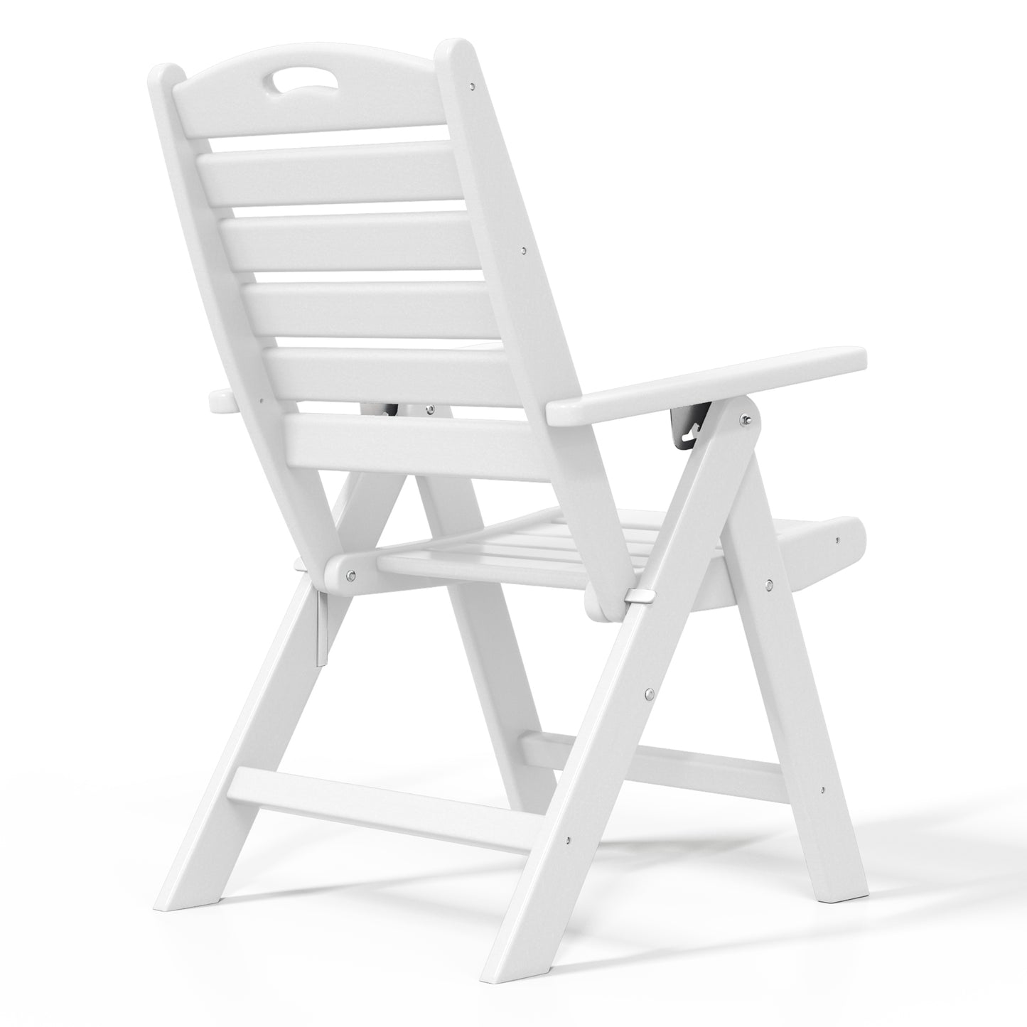 Aarhus All-Weather Outdoor Patio Folding Tall Back Dining Chair (38" High) Seahawk Designs Patio Dining Chairs