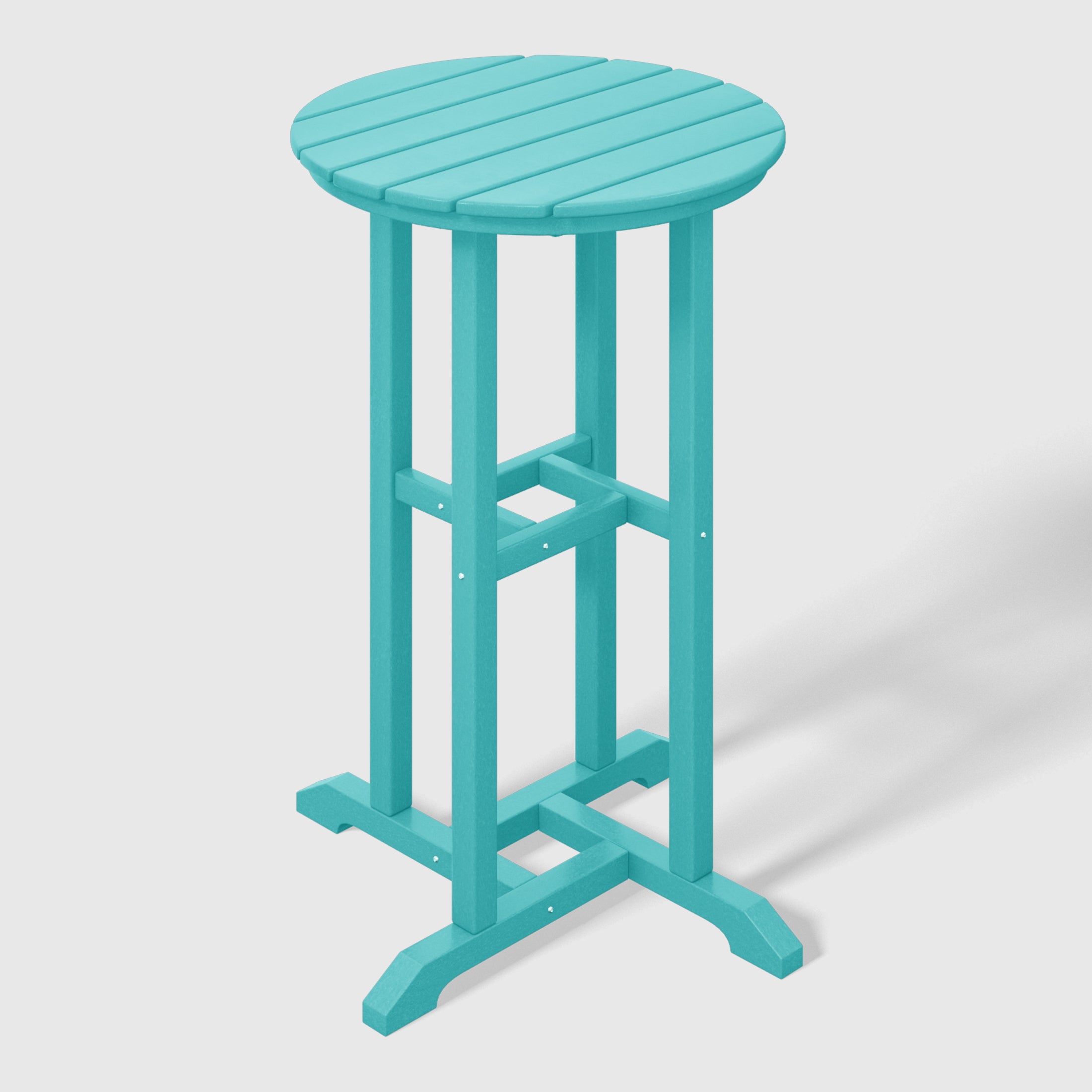 Stockholm All-Weather Outdoor Round Counter Bistro Table (37" Height) Turquoise Seahawk Designs Patio Bar Tables