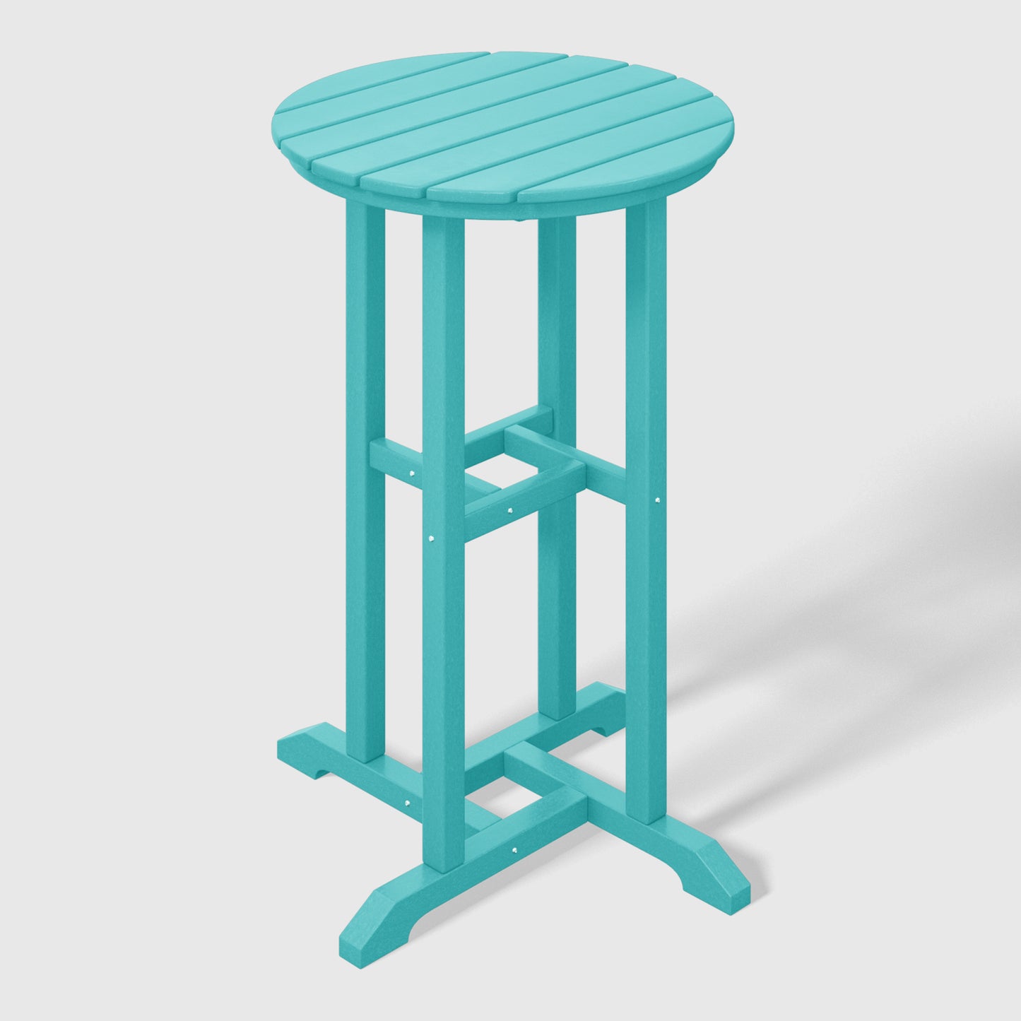Stockholm All-Weather Outdoor Round Counter Bistro Table (37" Height) Turquoise Seahawk Designs Patio Bar Tables