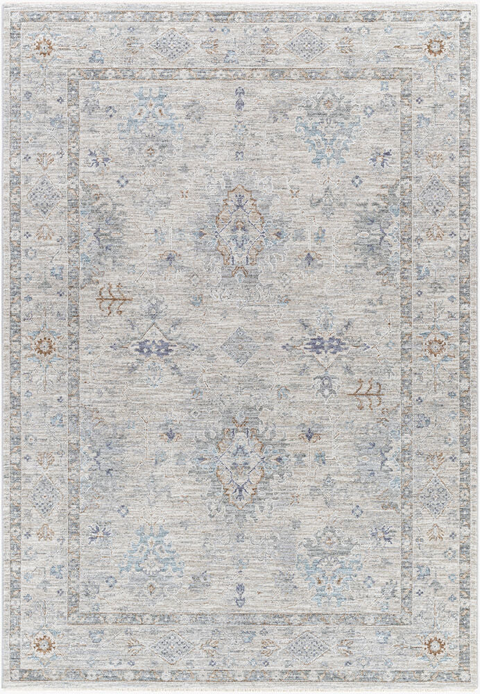 Virginia Machine Woven Rug — Cream/Lavender