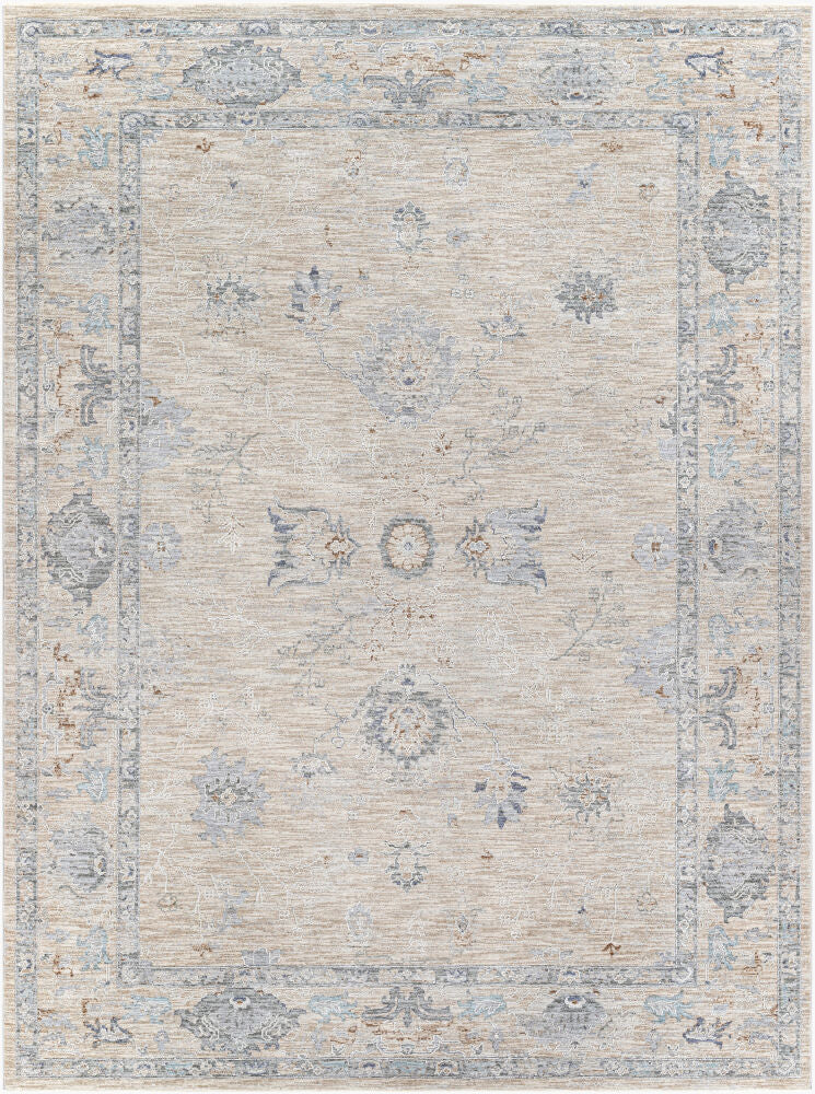Virginia Machine Woven Rug — Cream/Lavender