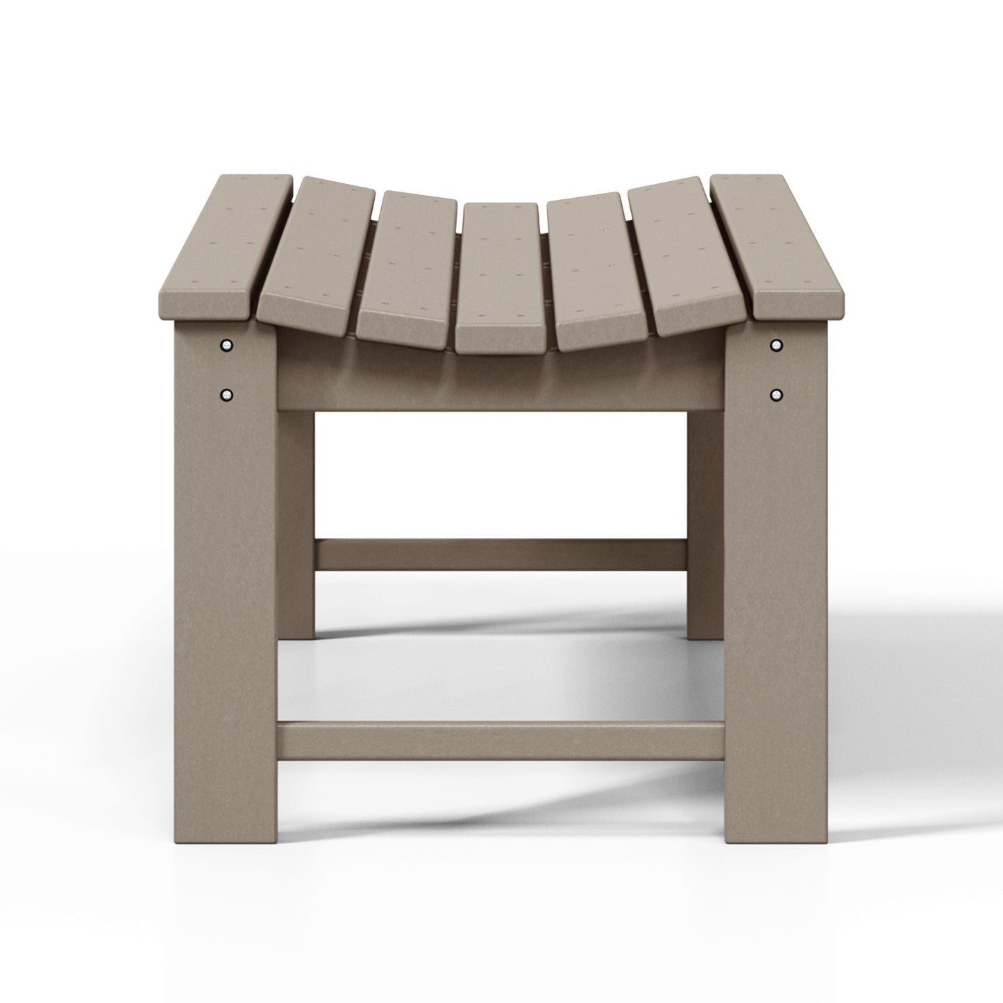 Concord All-Weather Outdoor Garden Backless Bench (46" Wide) Weathered Wood Seahawk Designs Patio Benches