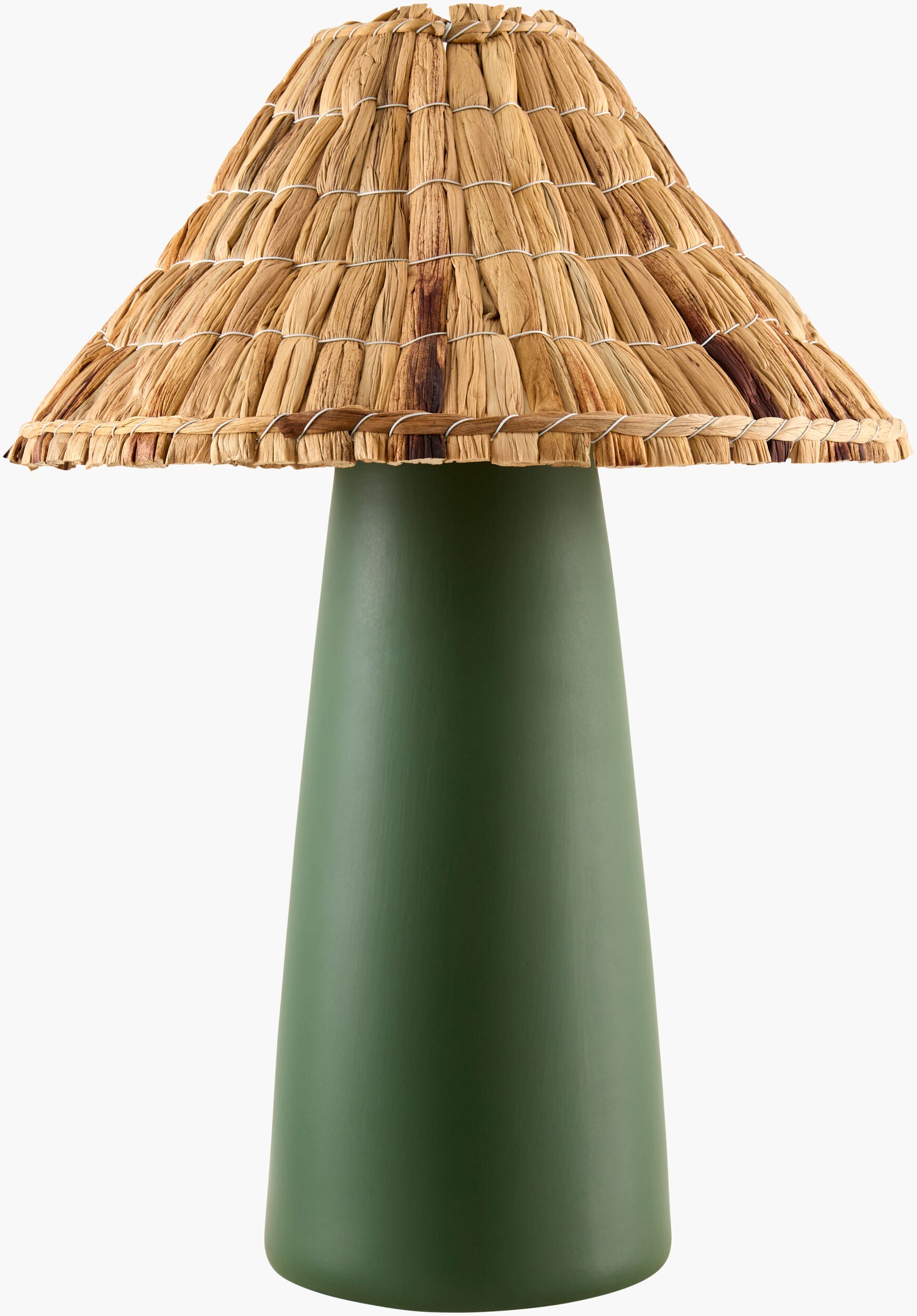 Vikundu Accent Table Lamp — Dark Green