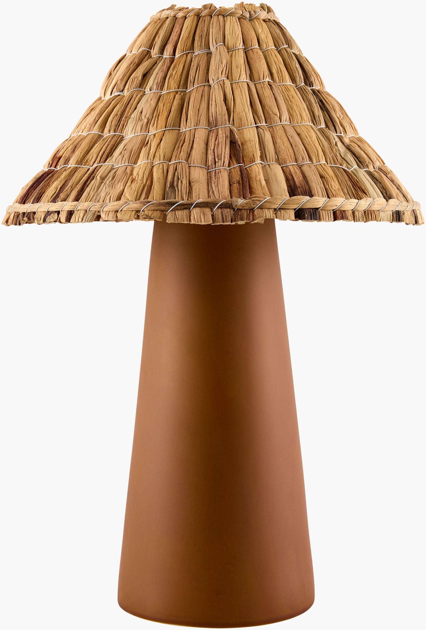 Vikundu Accent Table Lamp — Dark Red