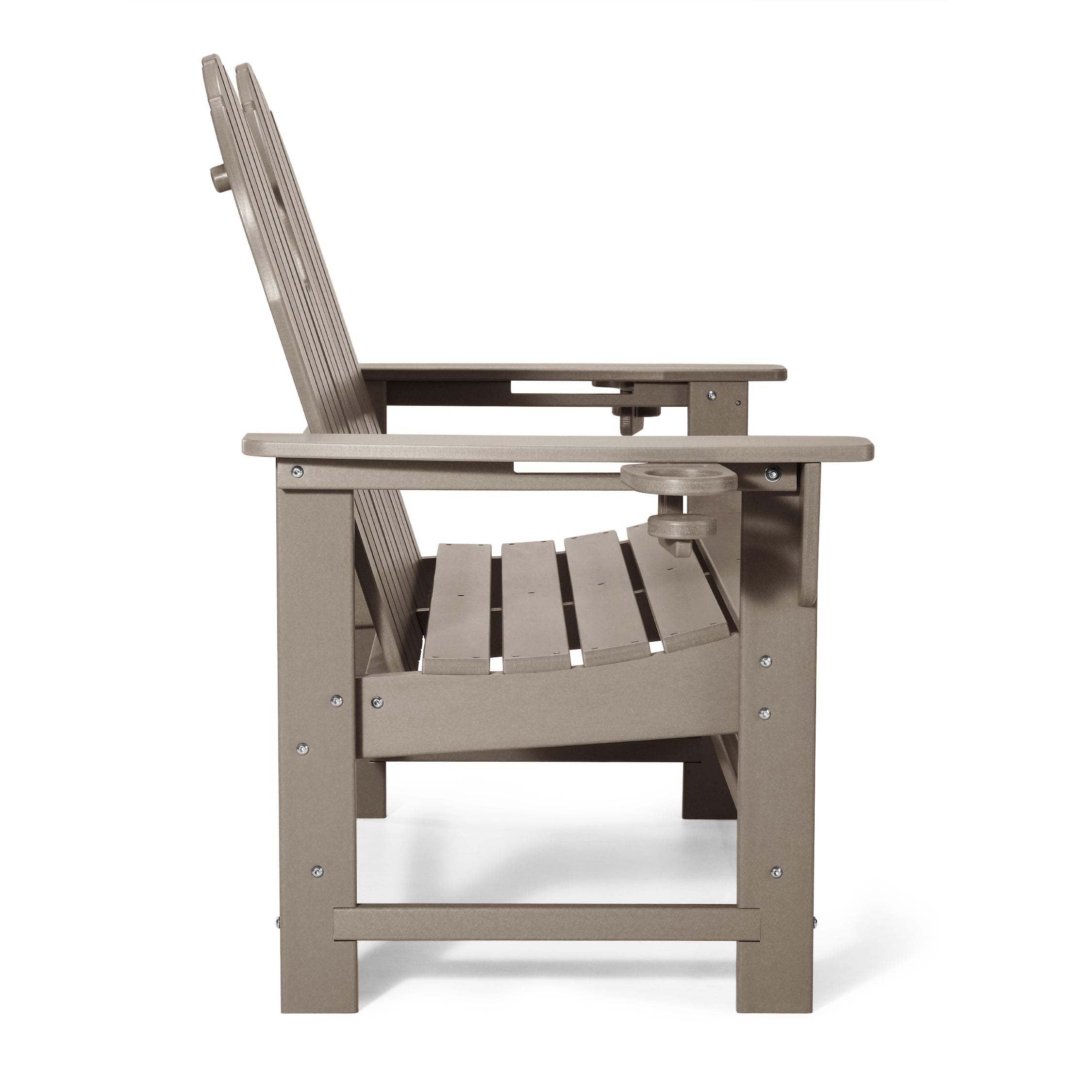 Magnolia Adirondack 49" Bench Weathered Wood Seahawk Designs Patio Benches