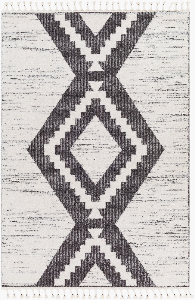 Valencia Machine Woven Rug — Black/Cream
