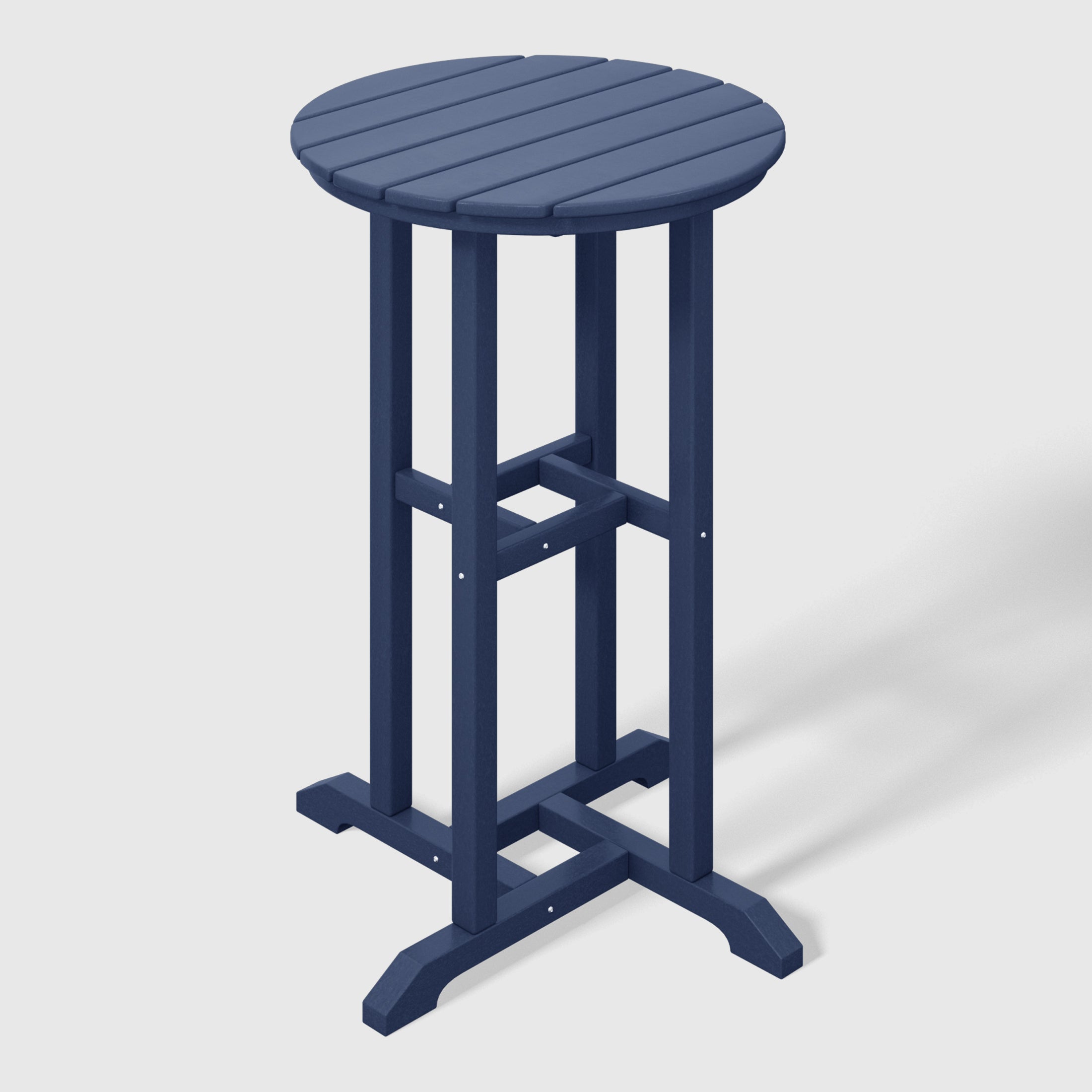 Stockholm All-Weather Outdoor Round Counter Bistro Table (37" Height) Navy Blue Seahawk Designs Patio Bar Tables