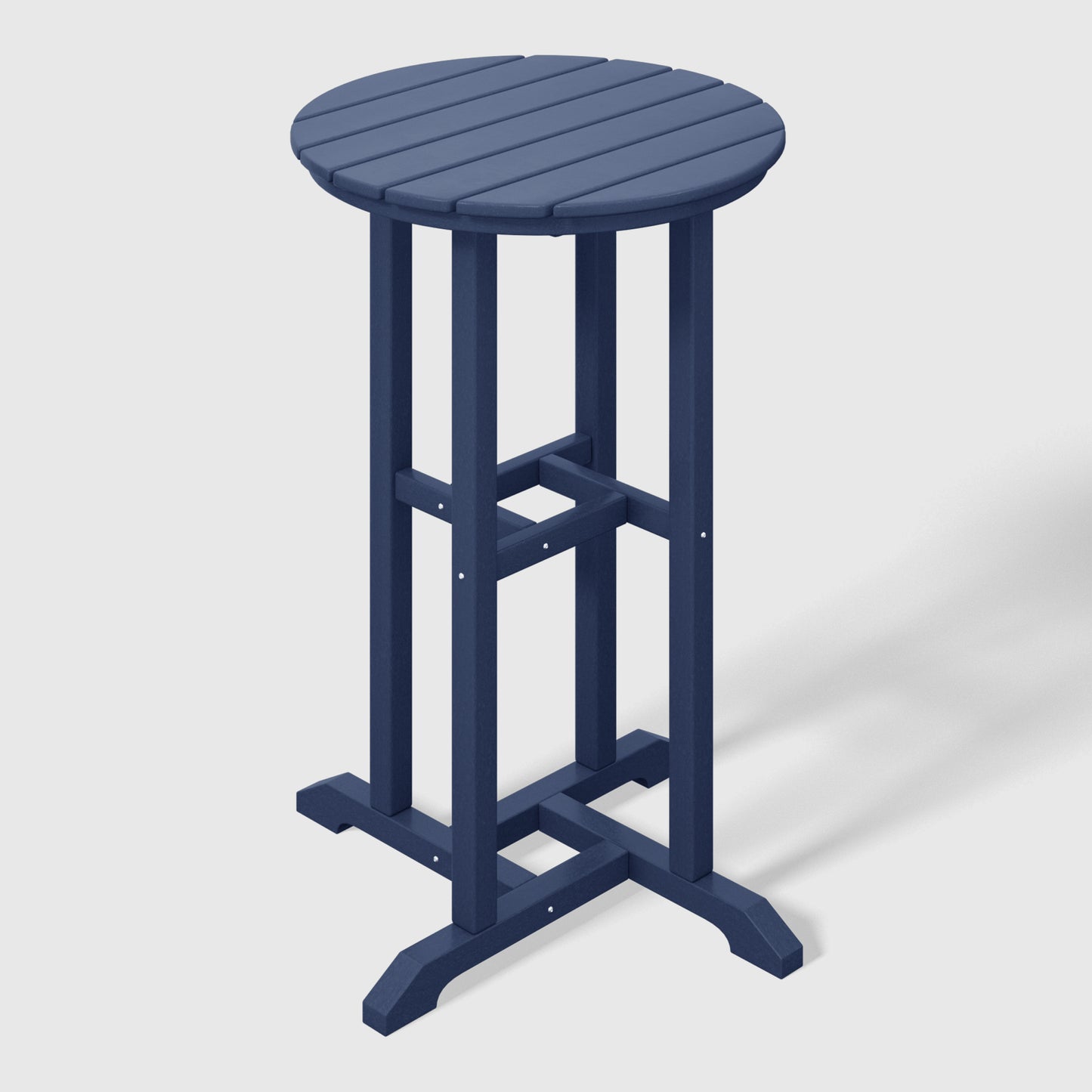 Stockholm All-Weather Outdoor Round Counter Bistro Table (37" Height) Navy Blue Seahawk Designs Patio Bar Tables