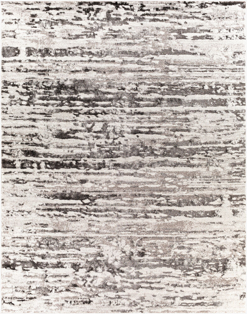 Venice Machine Woven Rug — Black/Ivory