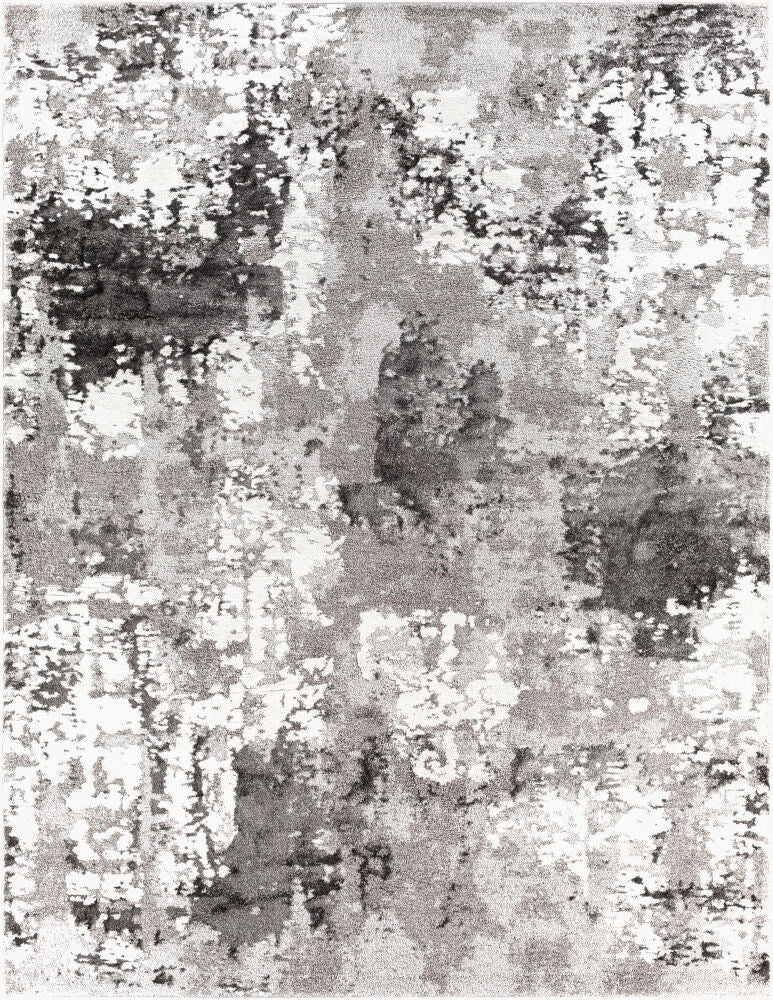 Venice Machine Woven Rug — Black/Ivory